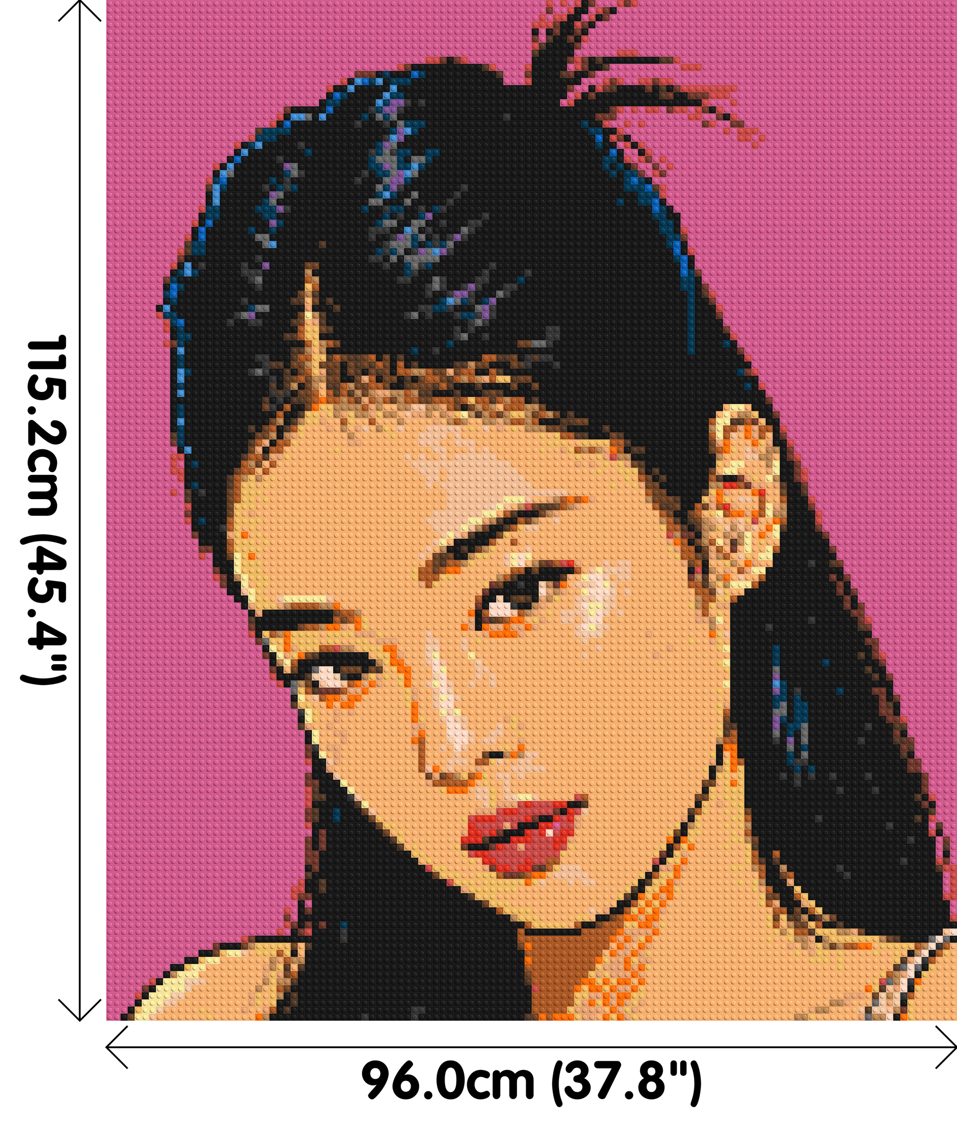 Jennie of BLACKPINK Comic Pop Art - Brick Art Mosaic Kit 5x6 dimensions