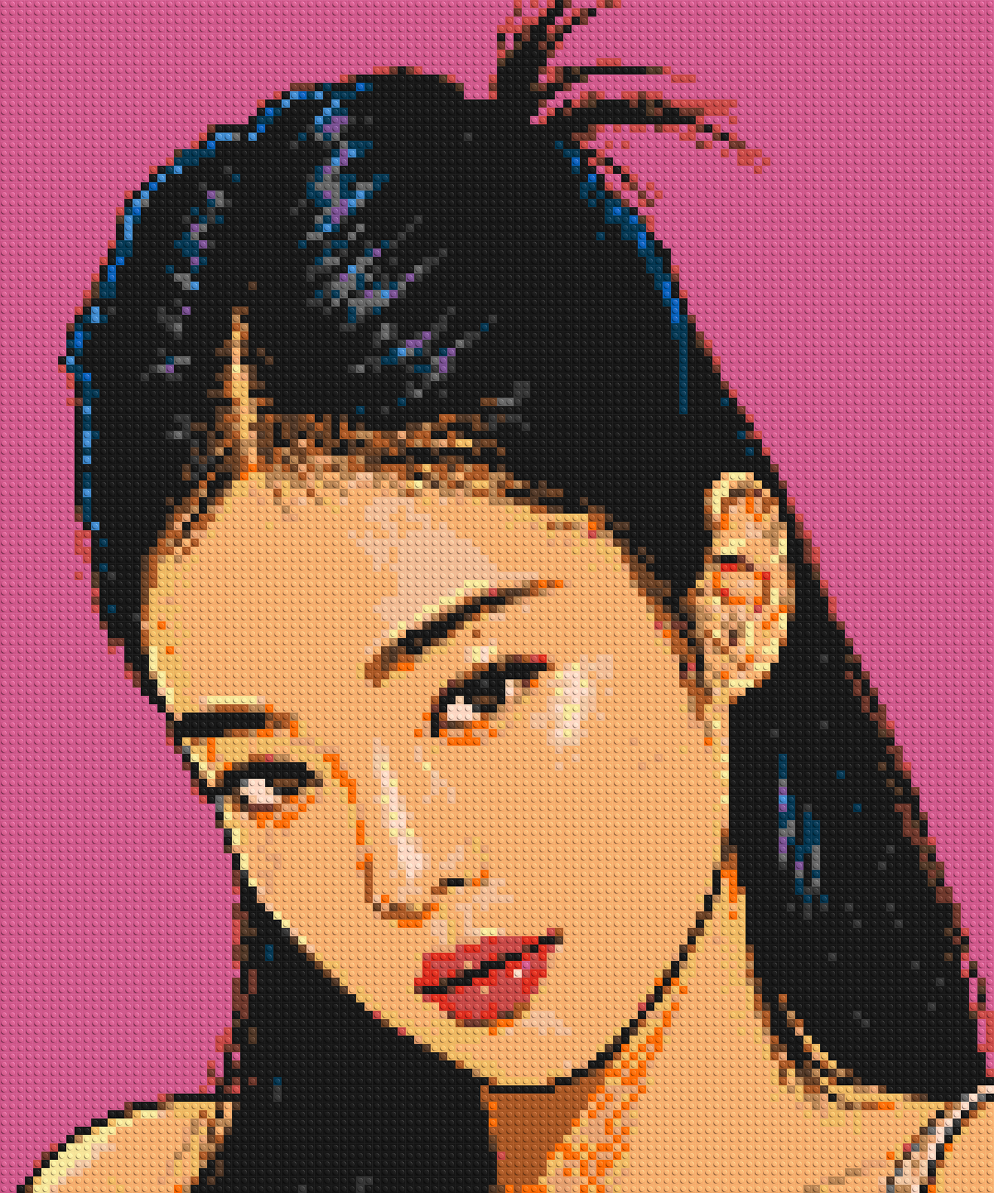 Jennie of BLACKPINK Comic Pop Art - Brick Art Mosaic Kit 5x6 large