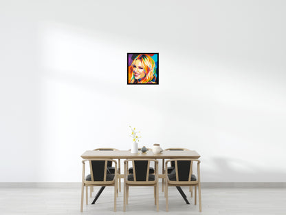 Kylie Minogue Portrait Geometric Pop Art - Brick Art Mosaic Kit 3x3 large