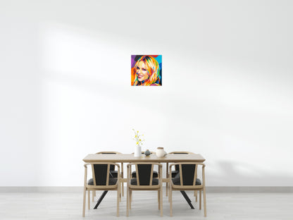 Kylie Minogue Portrait Geometric Pop Art - Brick Art Mosaic Kit 3x3 large