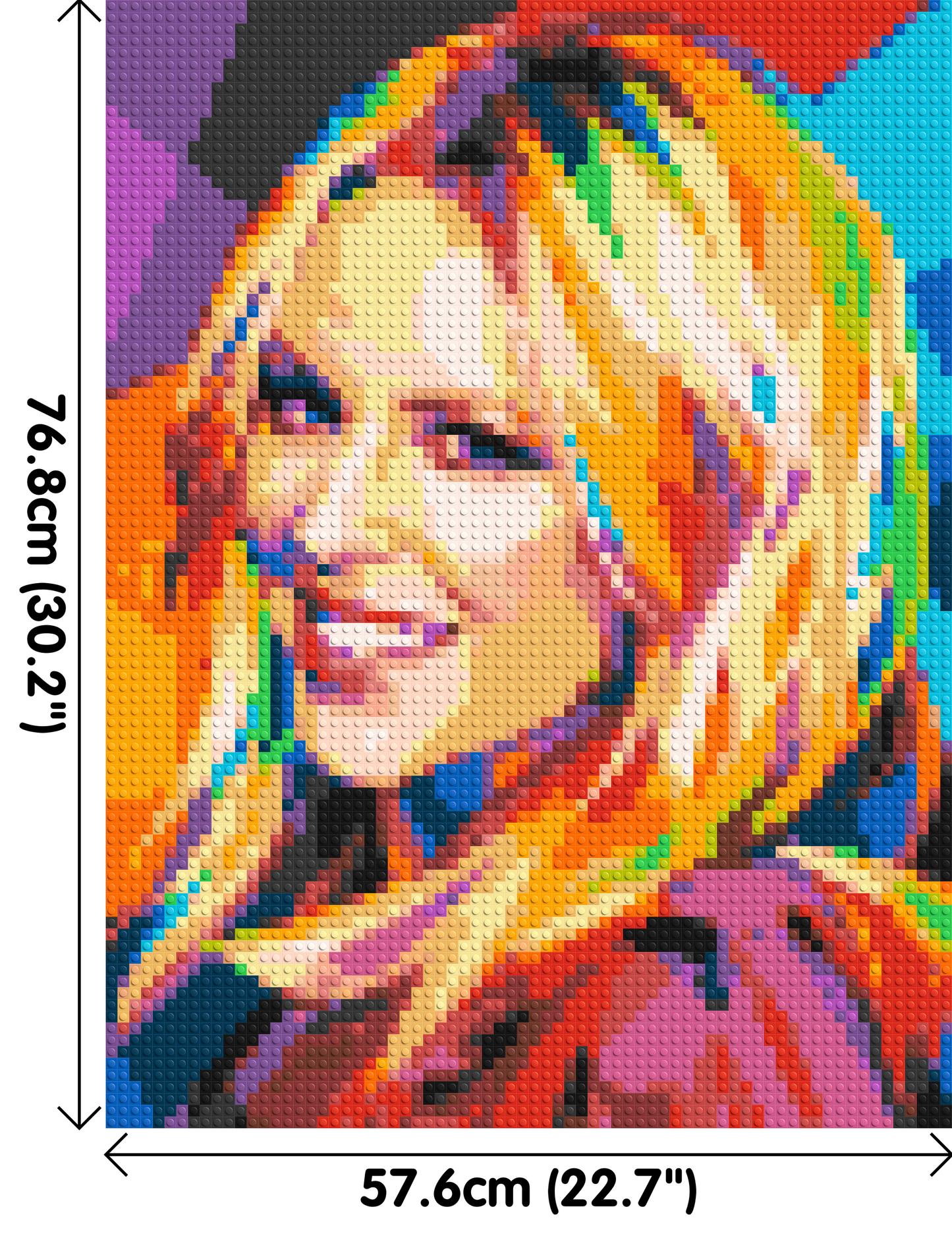 Kylie Minogue Portrait Geometric Pop Art - Brick Art Mosaic Kit 3x4 large