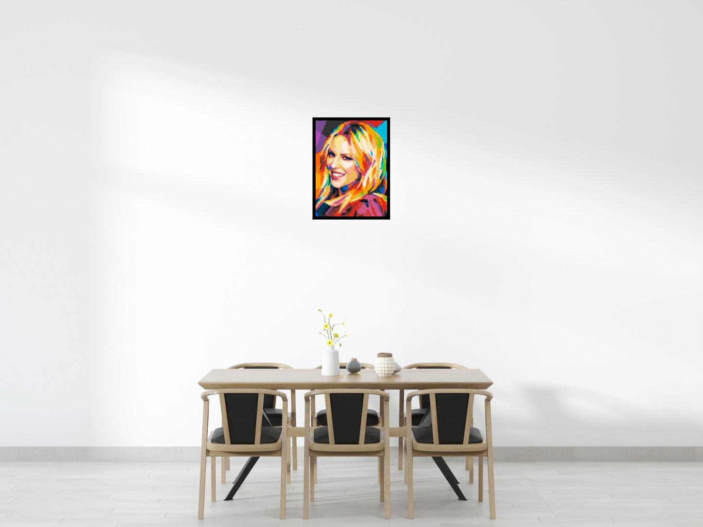 Kylie Minogue Portrait Geometric Pop Art - Brick Art Mosaic Kit 3x4 large