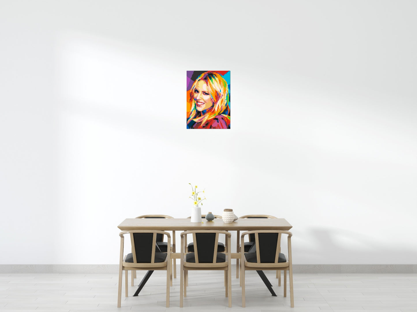 Kylie Minogue Portrait Geometric Pop Art - Brick Art Mosaic Kit 3x4 large