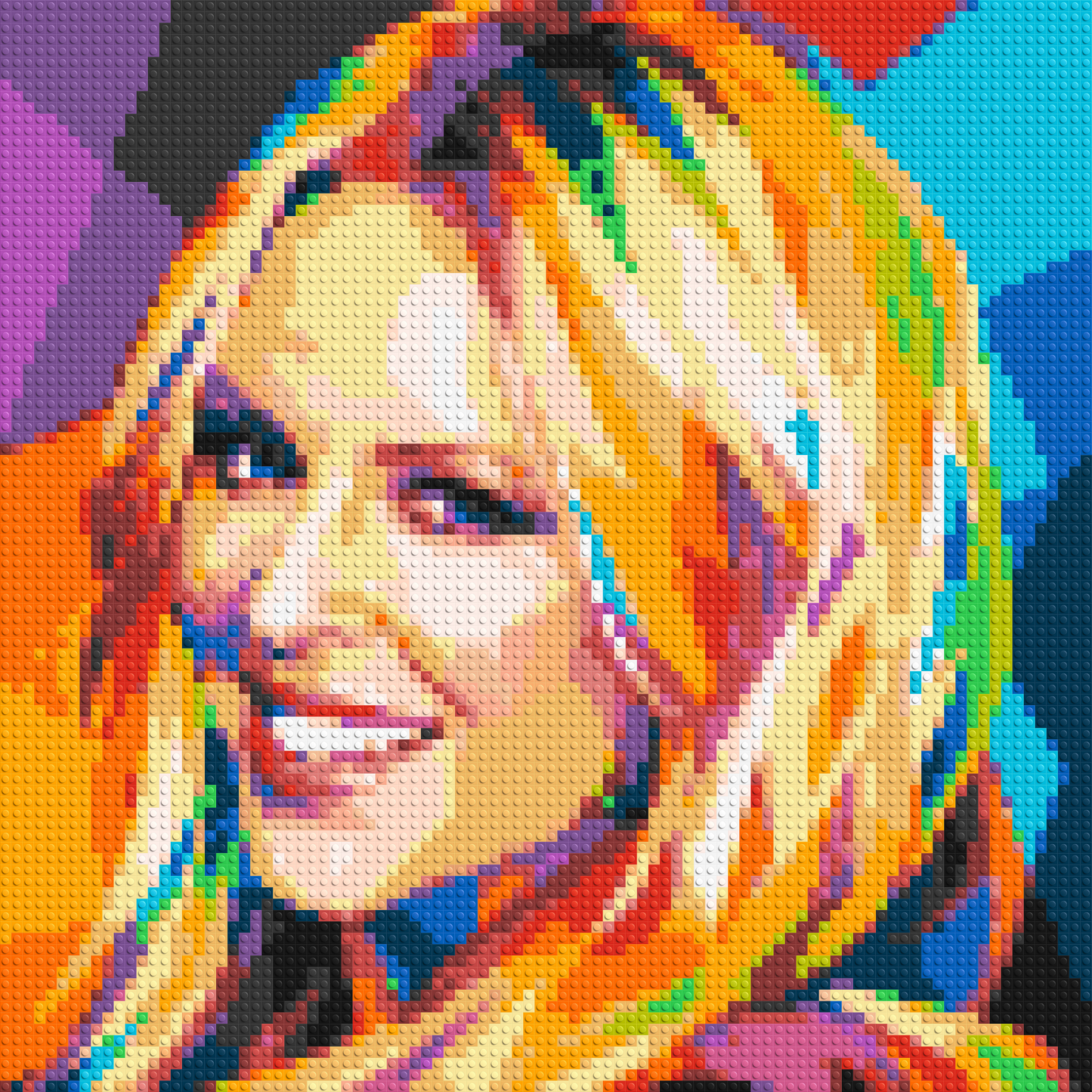 Kylie Minogue Portrait Geometric Pop Art - Brick Art Mosaic Kit 4x4 large