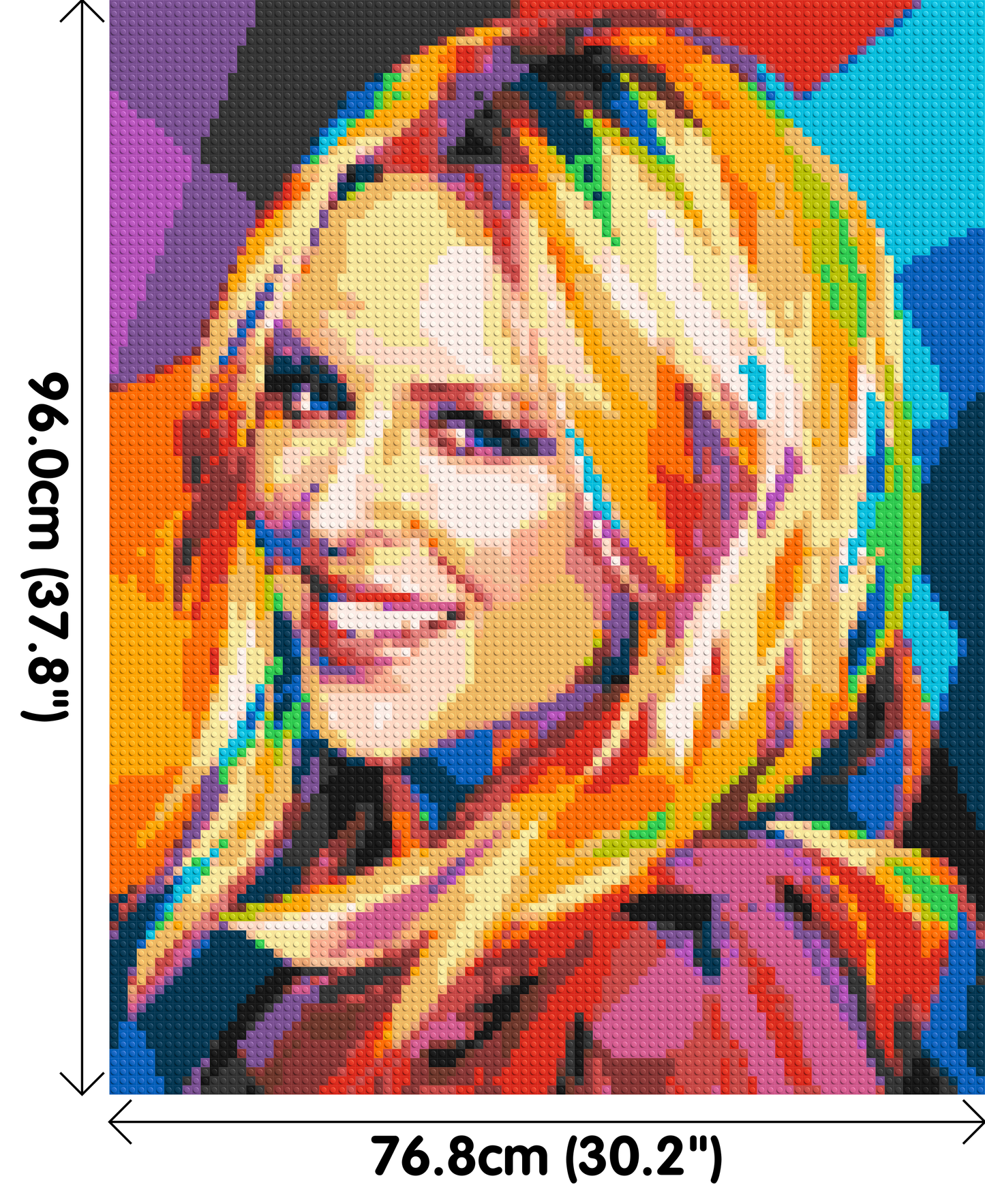 Kylie Minogue Portrait Geometric Pop Art - Brick Art Mosaic Kit 4x5 large