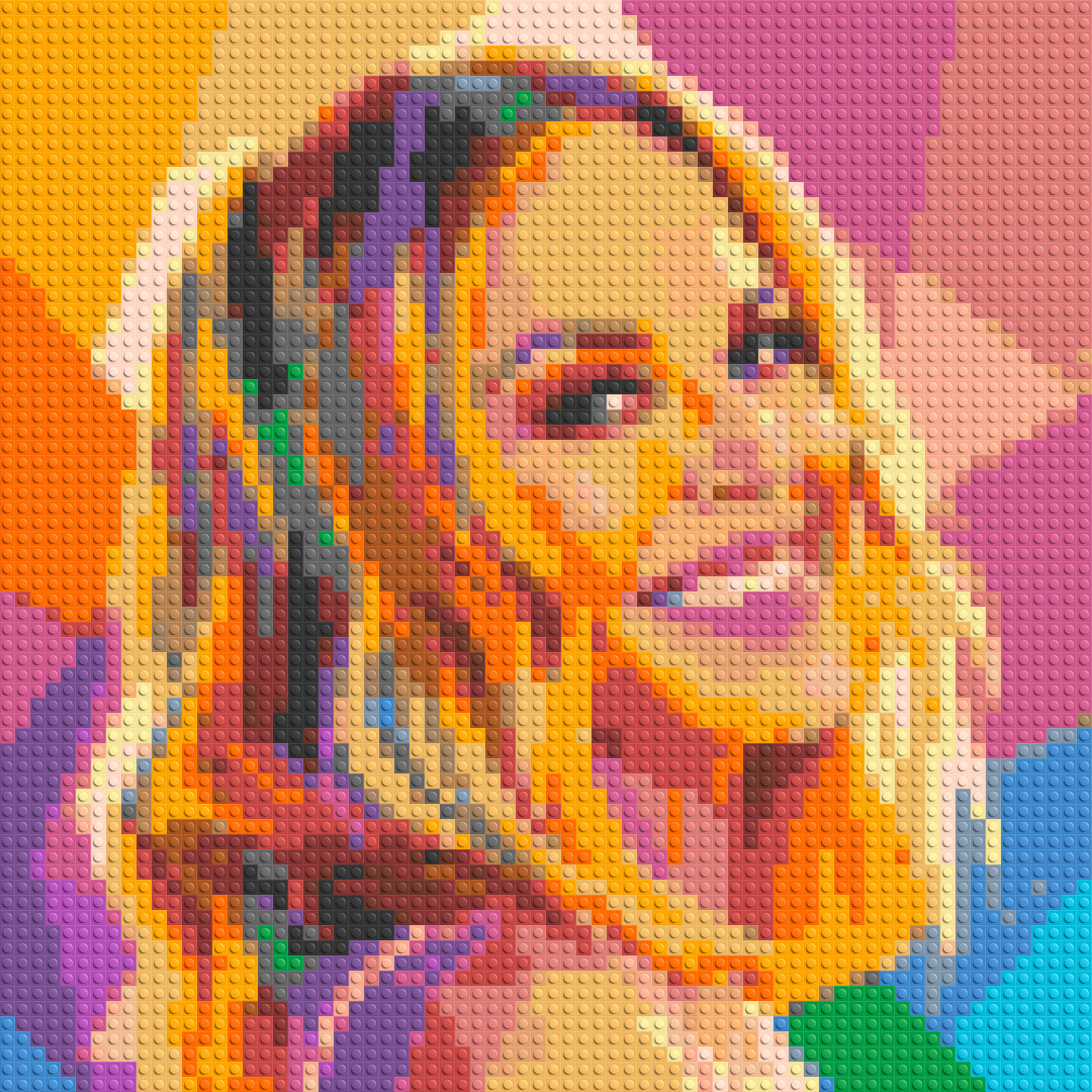 Kylie Minogue Over-the-Shoulder Smile Pop Art - Brick Art Mosaic Kit 3x3 large