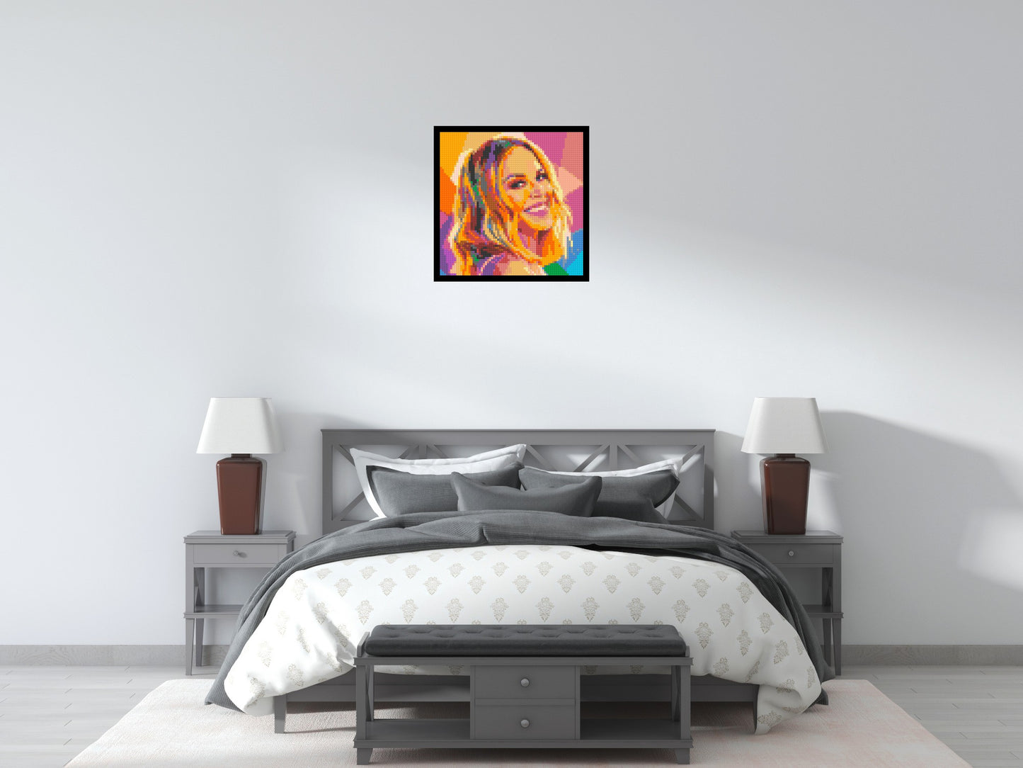 Kylie Minogue Over-the-Shoulder Smile Pop Art - Brick Art Mosaic Kit 3x3 large