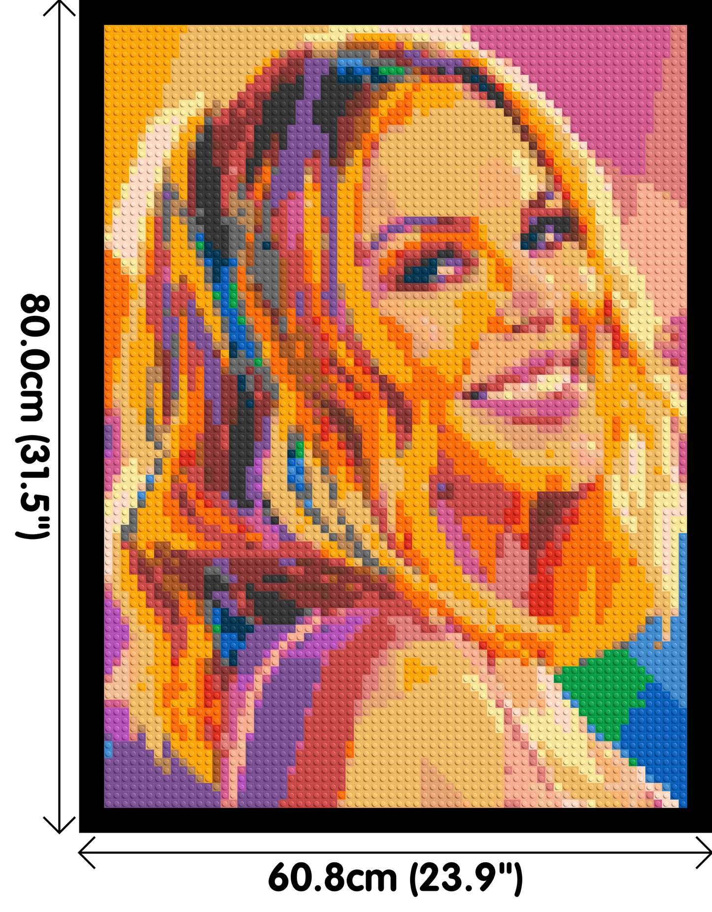 Kylie Minogue Over-the-Shoulder Smile Pop Art - Brick Art Mosaic Kit 3x4 large