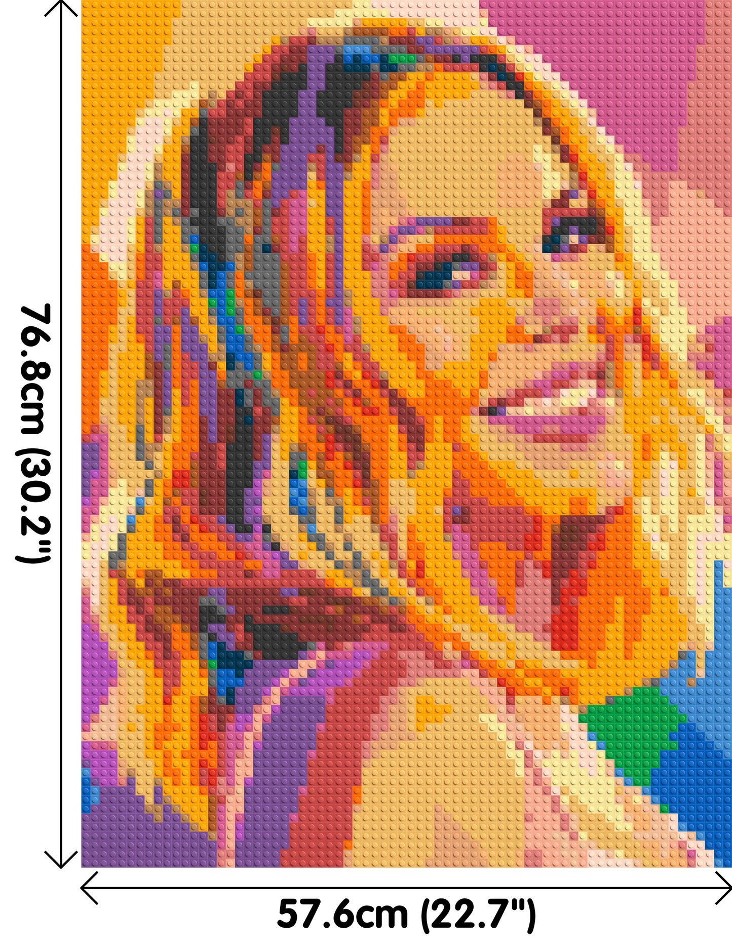 Kylie Minogue Over-the-Shoulder Smile Pop Art - Brick Art Mosaic Kit 3x4 large