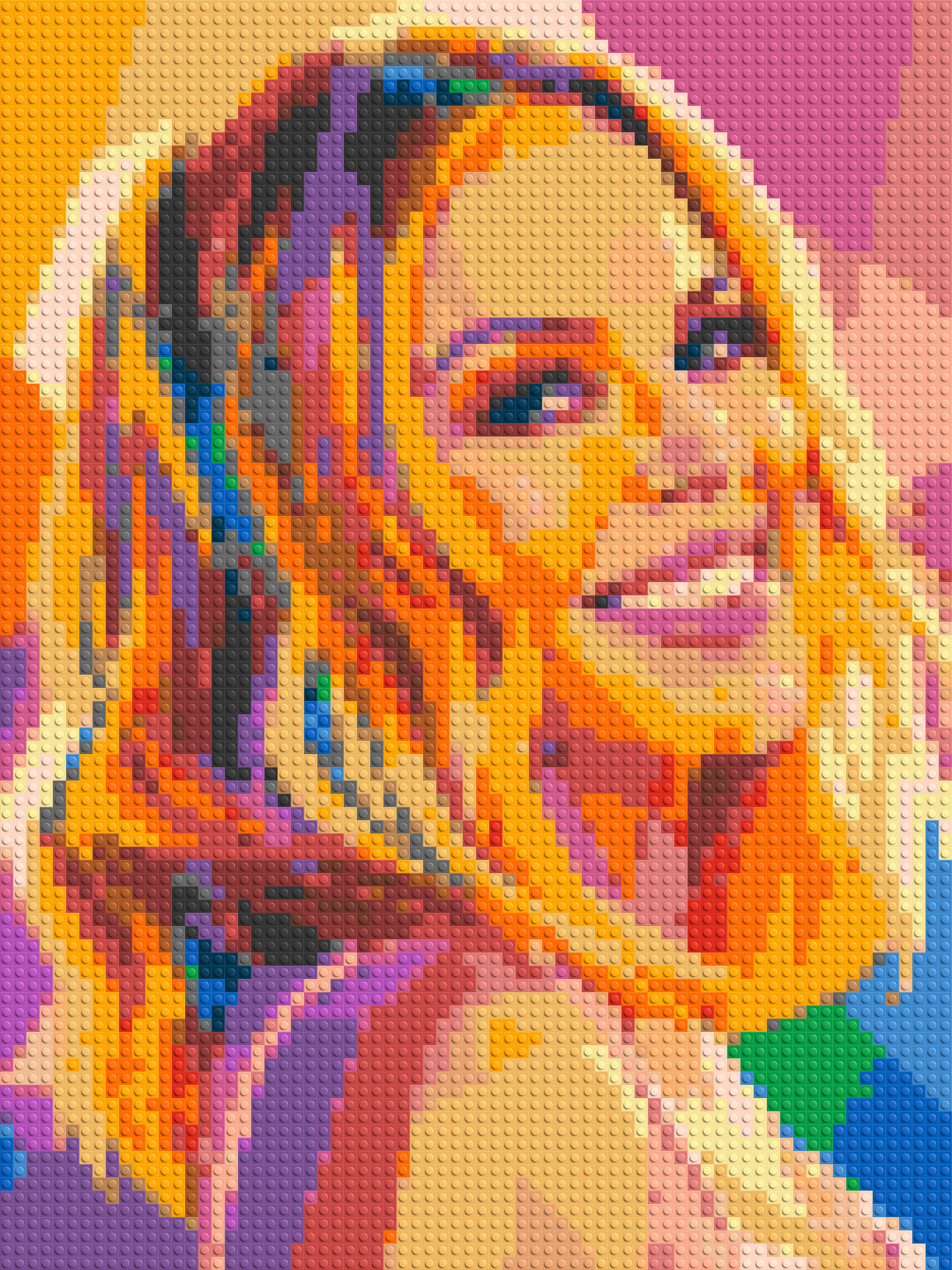 Kylie Minogue Over-the-Shoulder Smile Pop Art - Brick Art Mosaic Kit 3x4 large