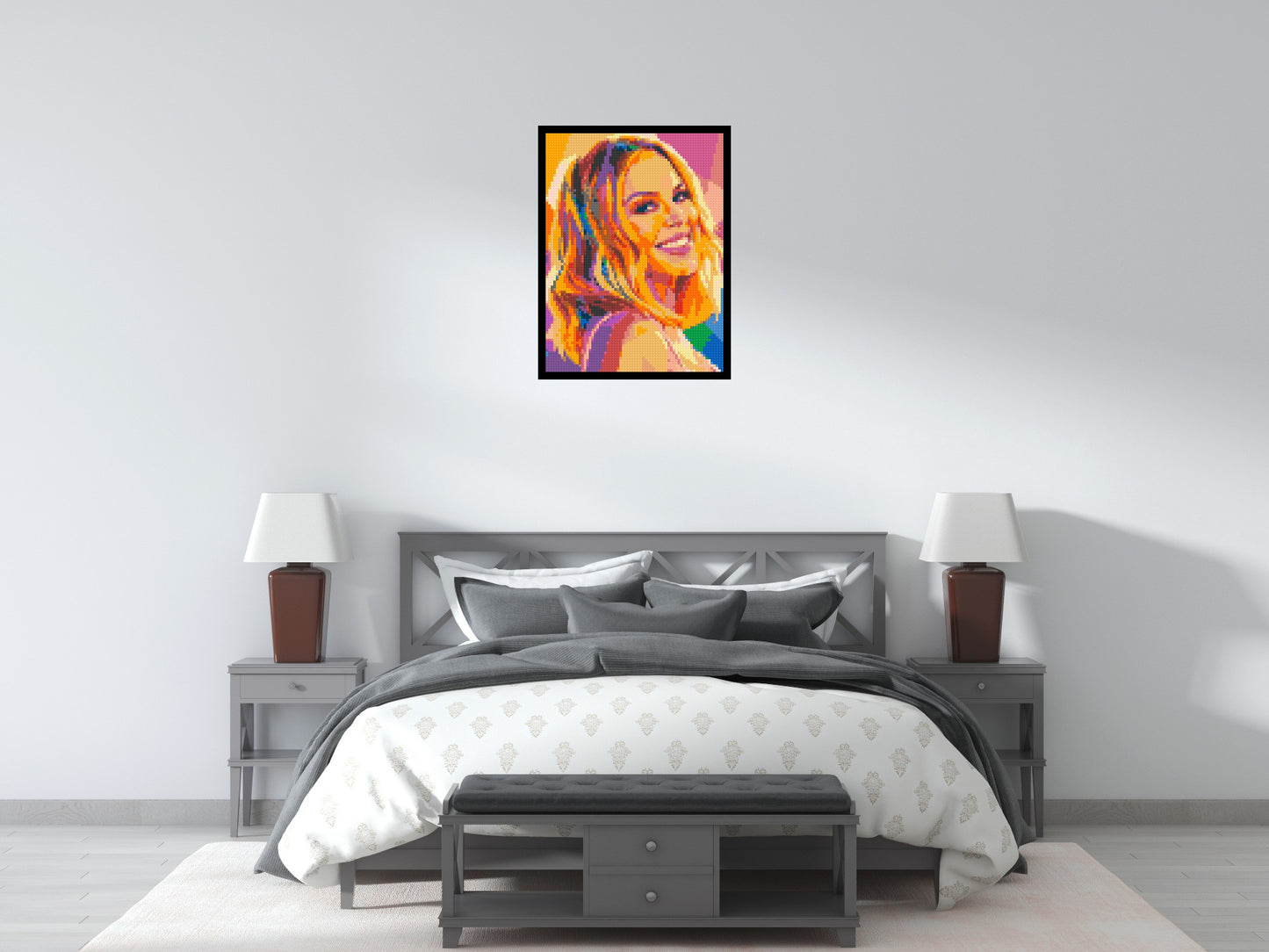 Kylie Minogue Over-the-Shoulder Smile Pop Art - Brick Art Mosaic Kit 3x4 large