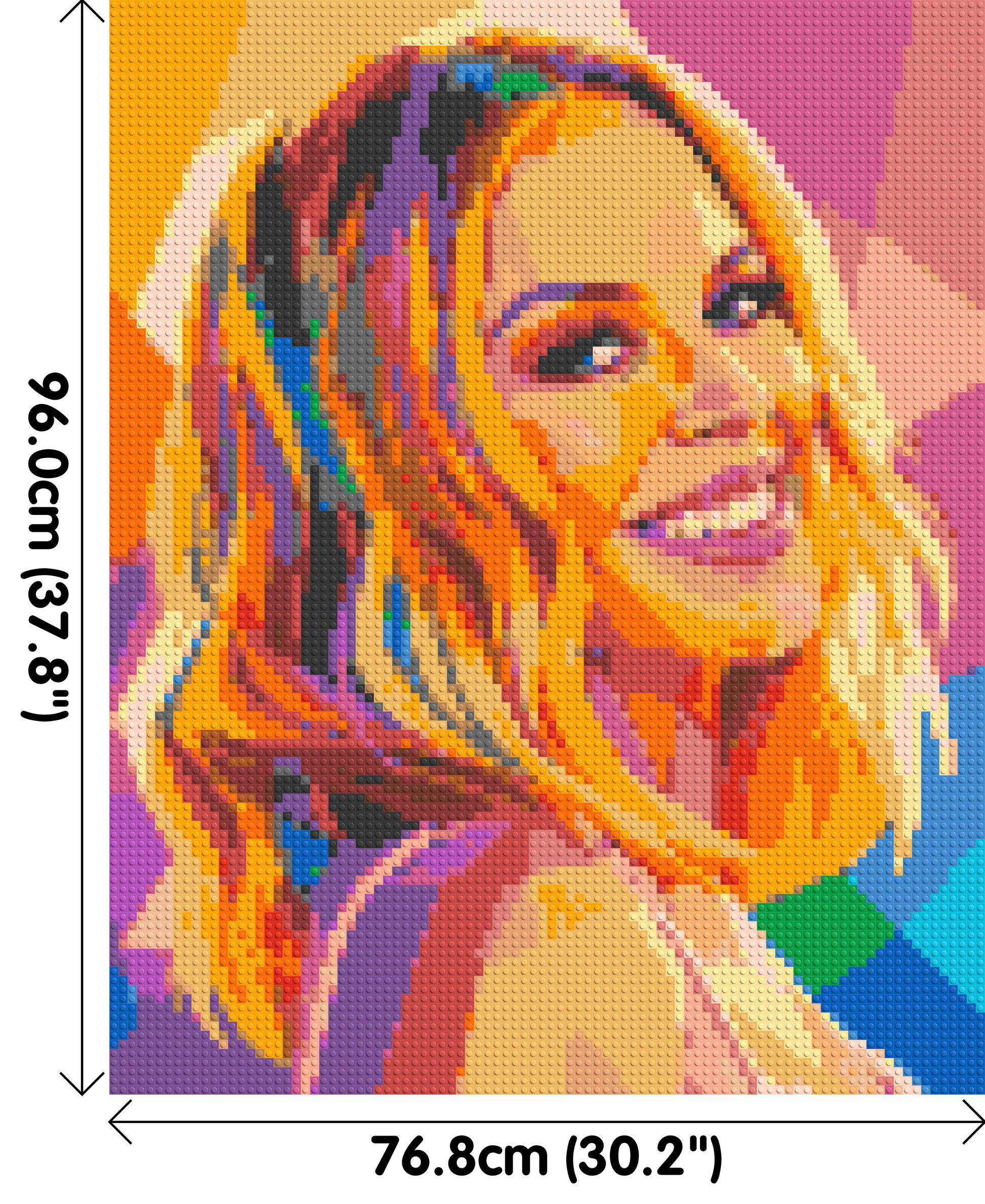 Kylie Minogue Over-the-Shoulder Smile Pop Art - Brick Art Mosaic Kit 4x5 dimensions
