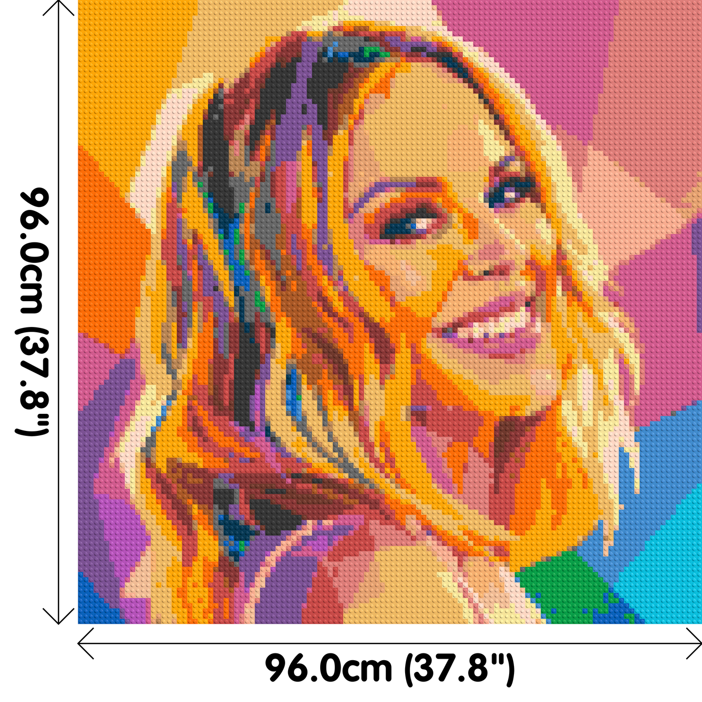 Kylie Minogue Over-the-Shoulder Smile Pop Art - Brick Art Mosaic Kit 5x5 large