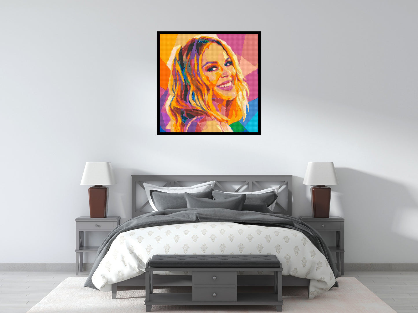 Kylie Minogue Over-the-Shoulder Smile Pop Art - Brick Art Mosaic Kit 5x5 large