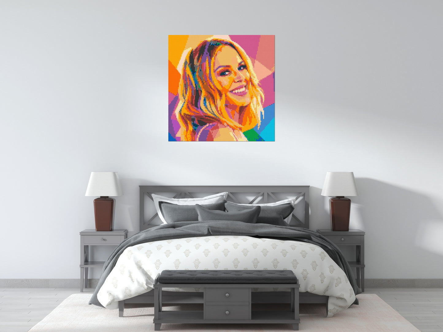 Kylie Minogue Over-the-Shoulder Smile Pop Art - Brick Art Mosaic Kit 5x5 large