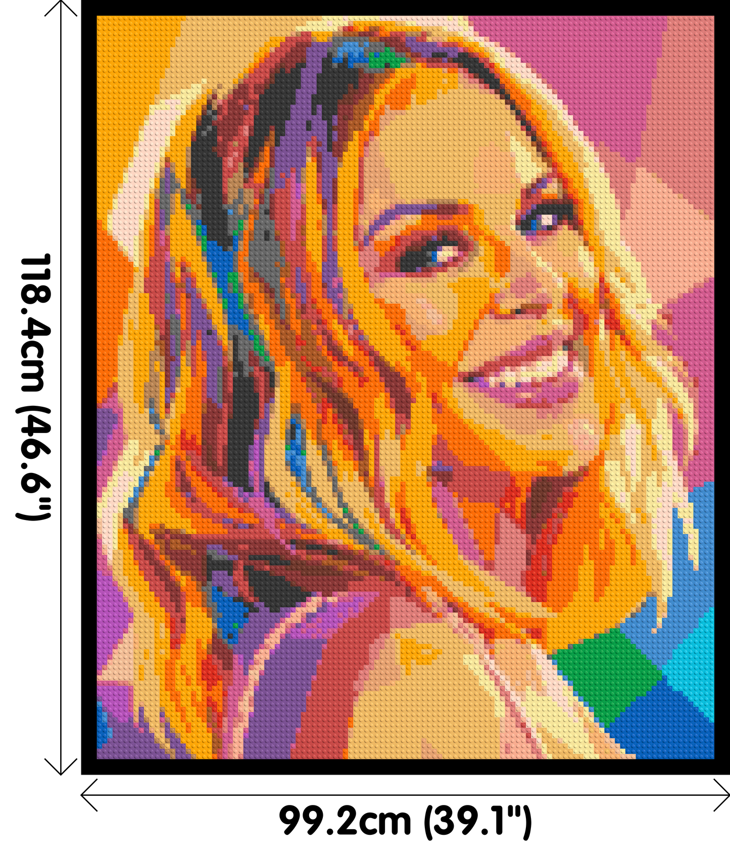 Kylie Minogue Over-the-Shoulder Smile Pop Art - Brick Art Mosaic Kit 5x6 large