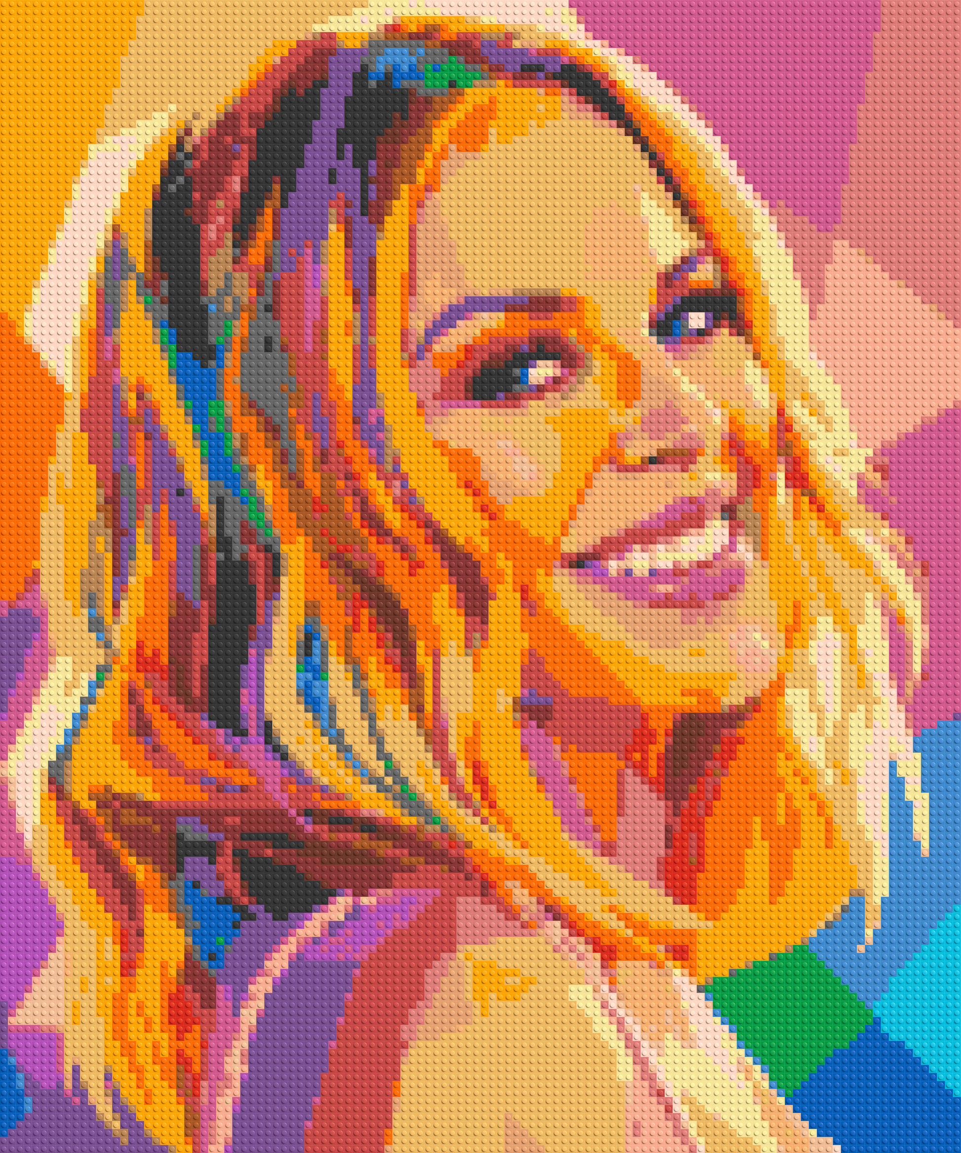 Kylie Minogue Over-the-Shoulder Smile Pop Art - Brick Art Mosaic Kit 5x6 large