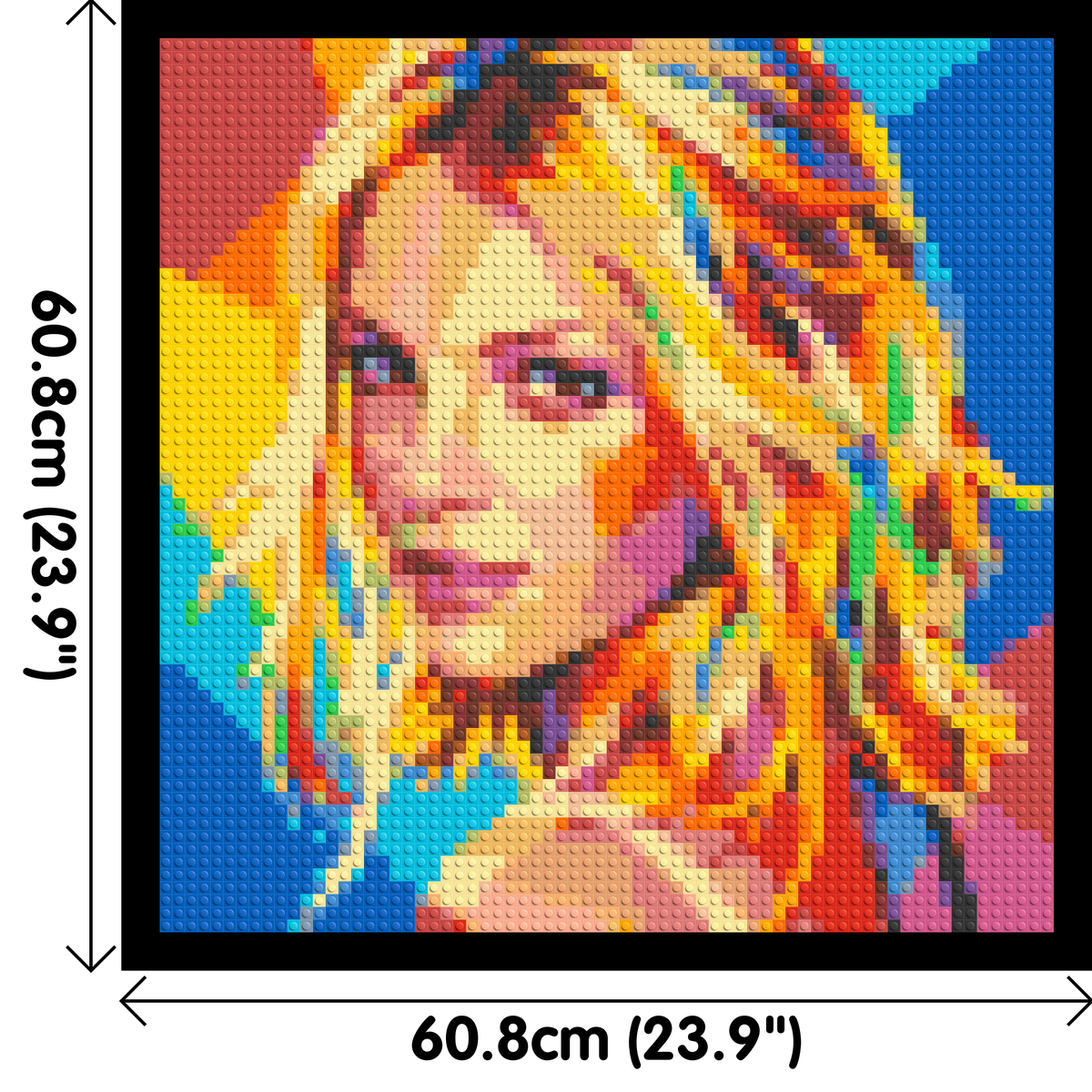 Britney Spears Over-the-Shoulder Glance Pop Art - Brick Art Mosaic Kit 3x3 dimensions with frame