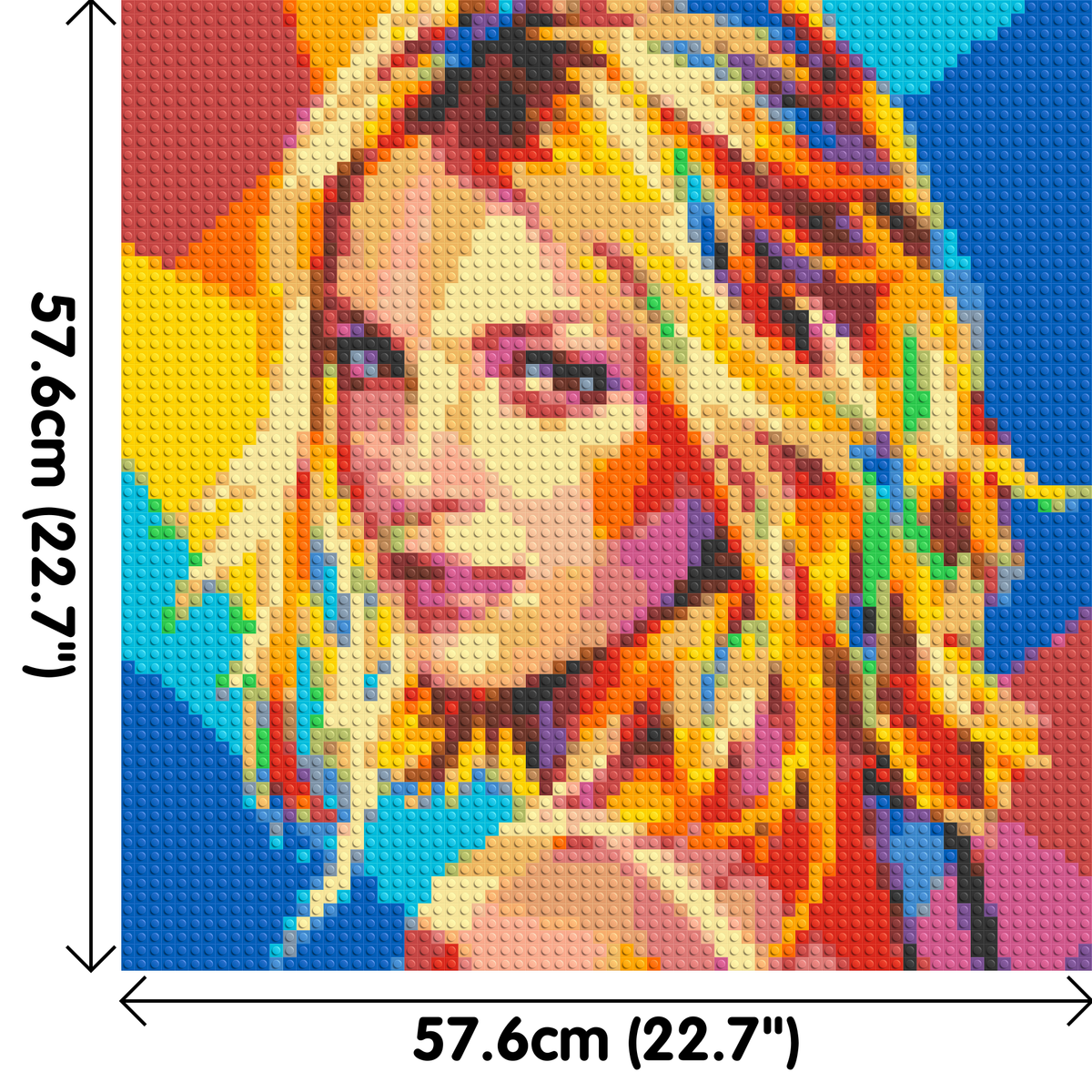 Britney Spears Over-the-Shoulder Glance Pop Art - Brick Art Mosaic Kit 3x3 dimensions