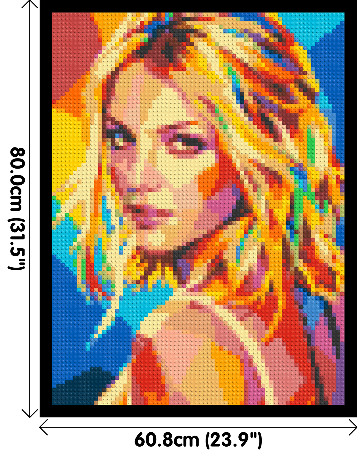 Britney Spears Over-the-Shoulder Glance Pop Art - Brick Art Mosaic Kit 3x4 dimensions with frame