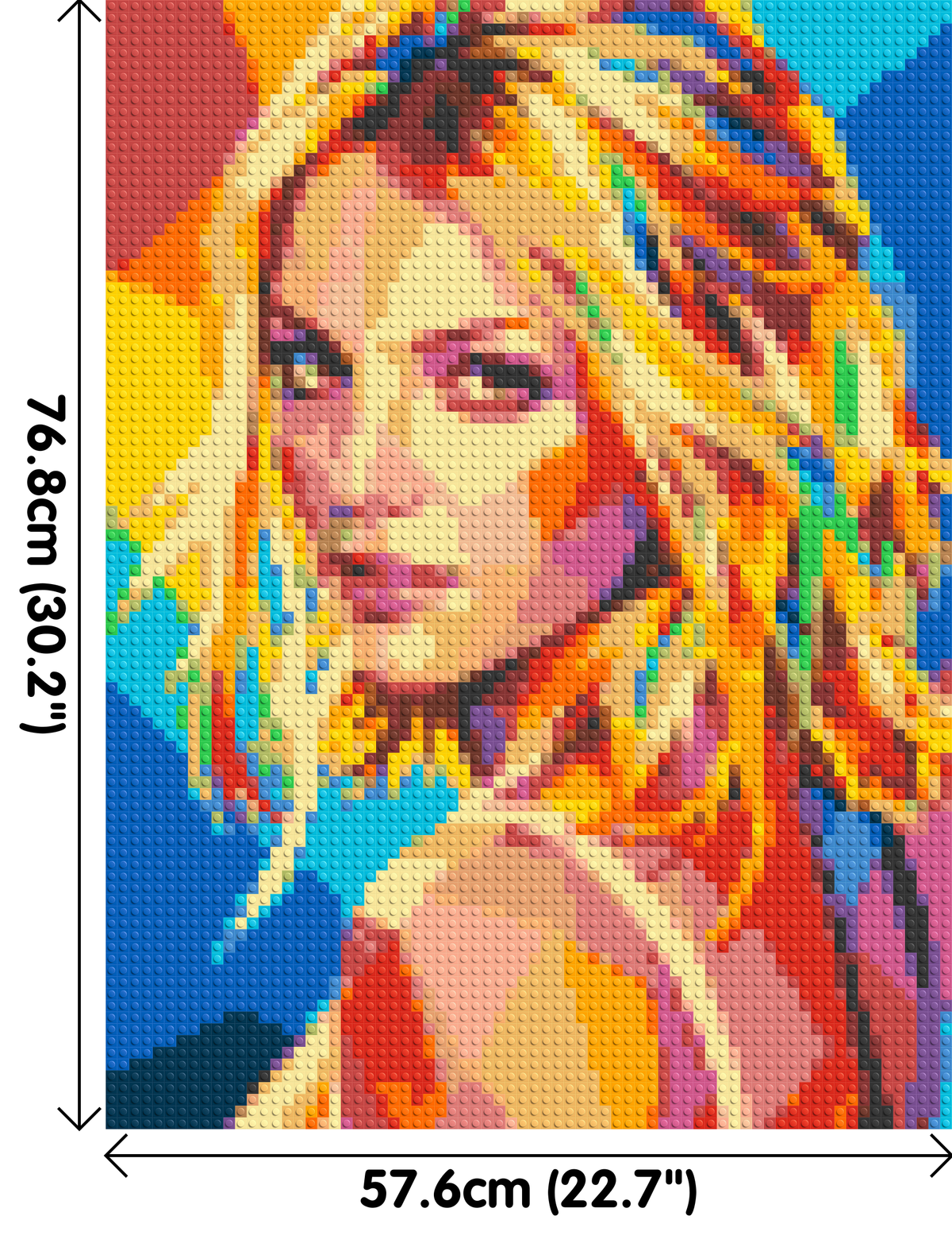 Britney Spears Over-the-Shoulder Glance Pop Art - Brick Art Mosaic Kit 3x4 dimensions