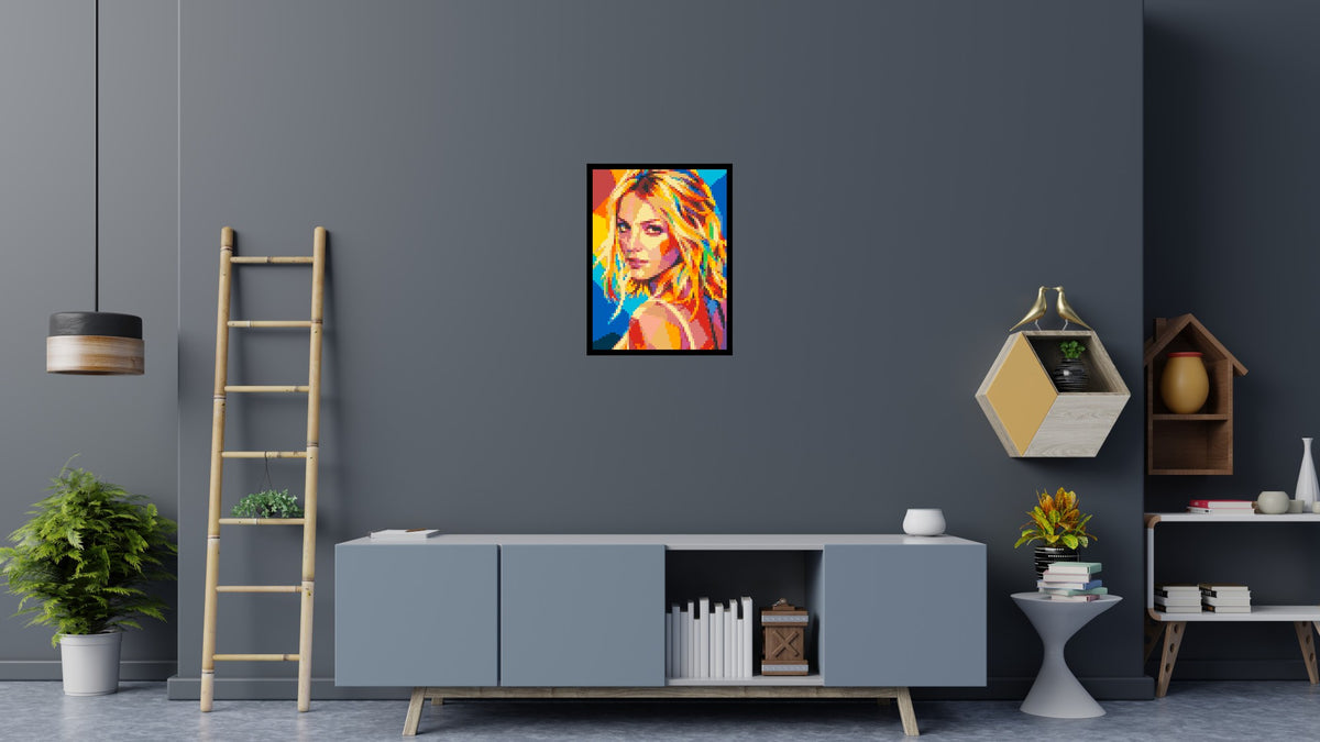 Britney Spears Over-the-Shoulder Glance Pop Art - Brick Art Mosaic Kit 3x4 large