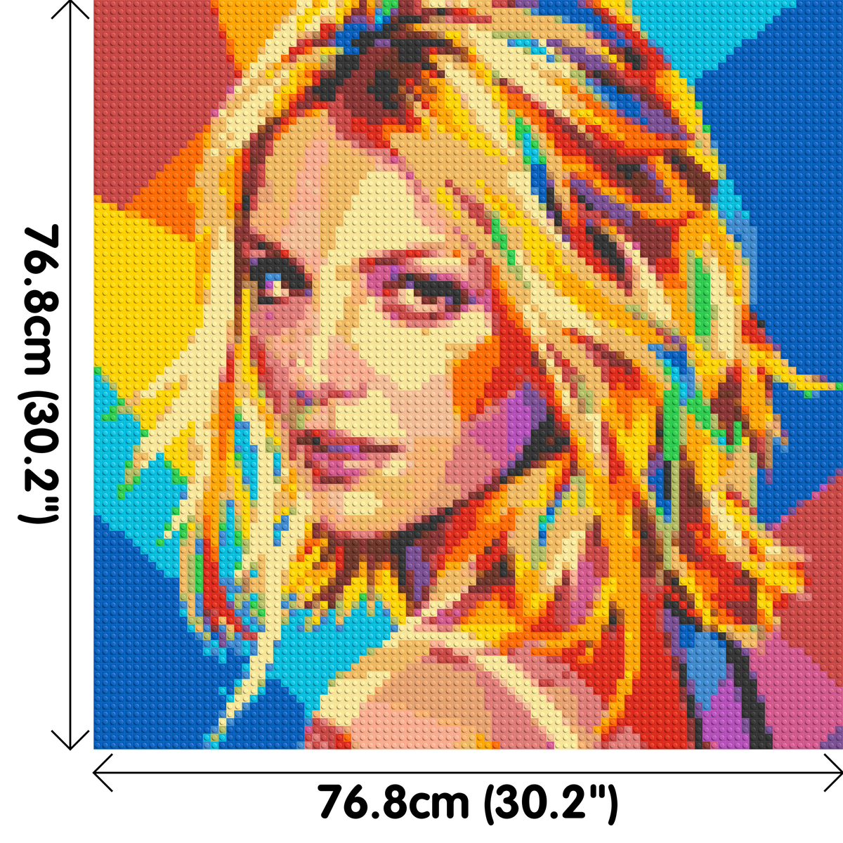 Britney Spears Over-the-Shoulder Glance Pop Art - Brick Art Mosaic Kit 4x4 dimensions