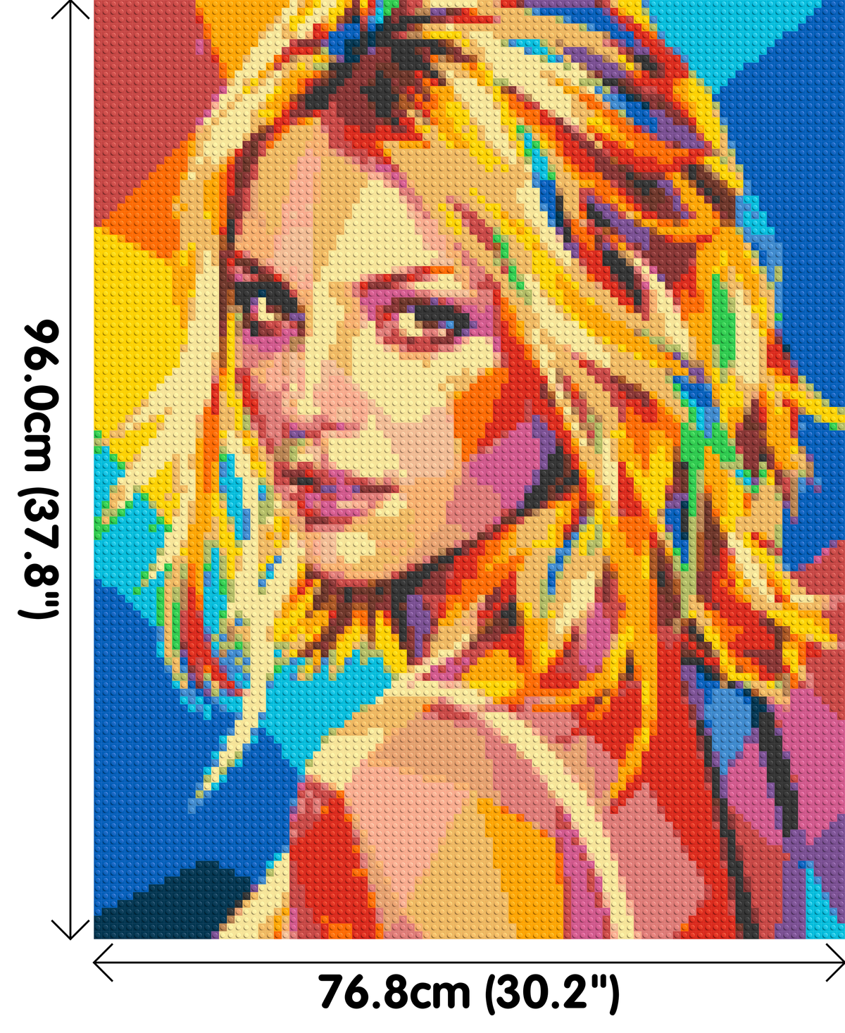Britney Spears Over-the-Shoulder Glance Pop Art - Brick Art Mosaic Kit 4x5 large