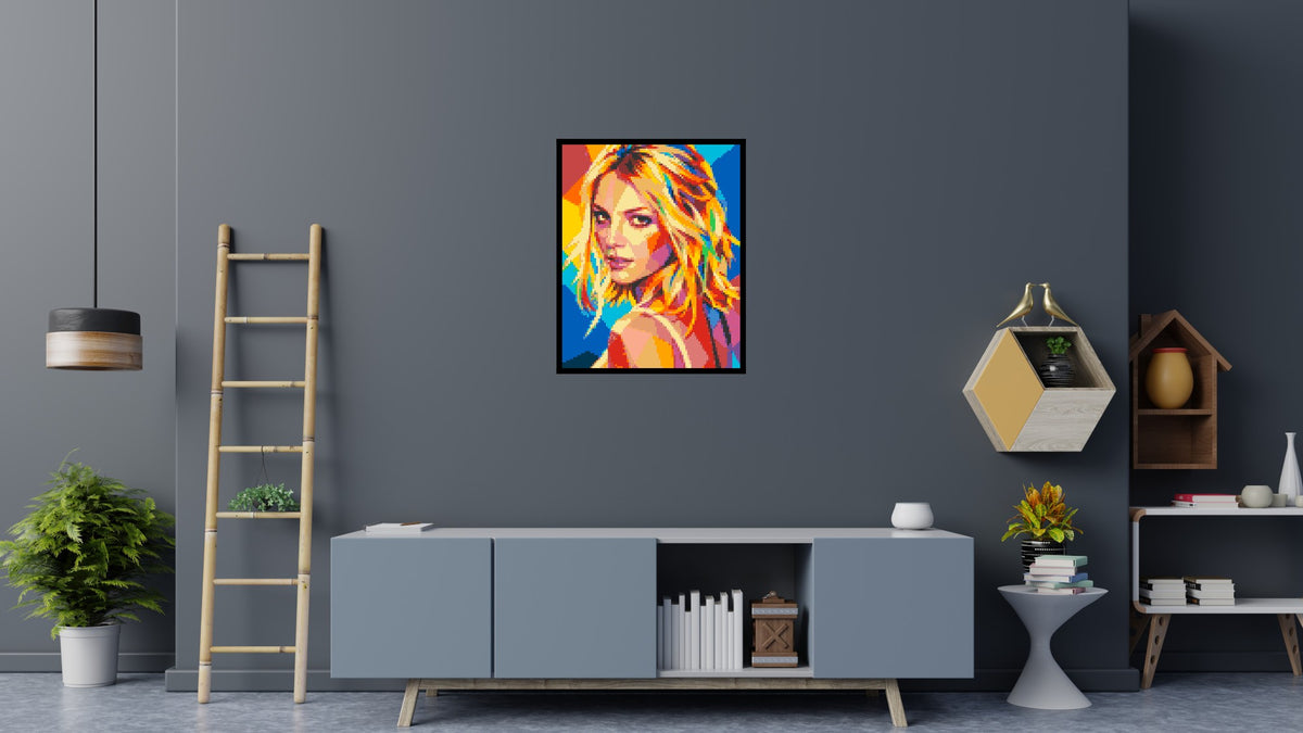 Britney Spears Over-the-Shoulder Glance Pop Art - Brick Art Mosaic Kit 4x5 large