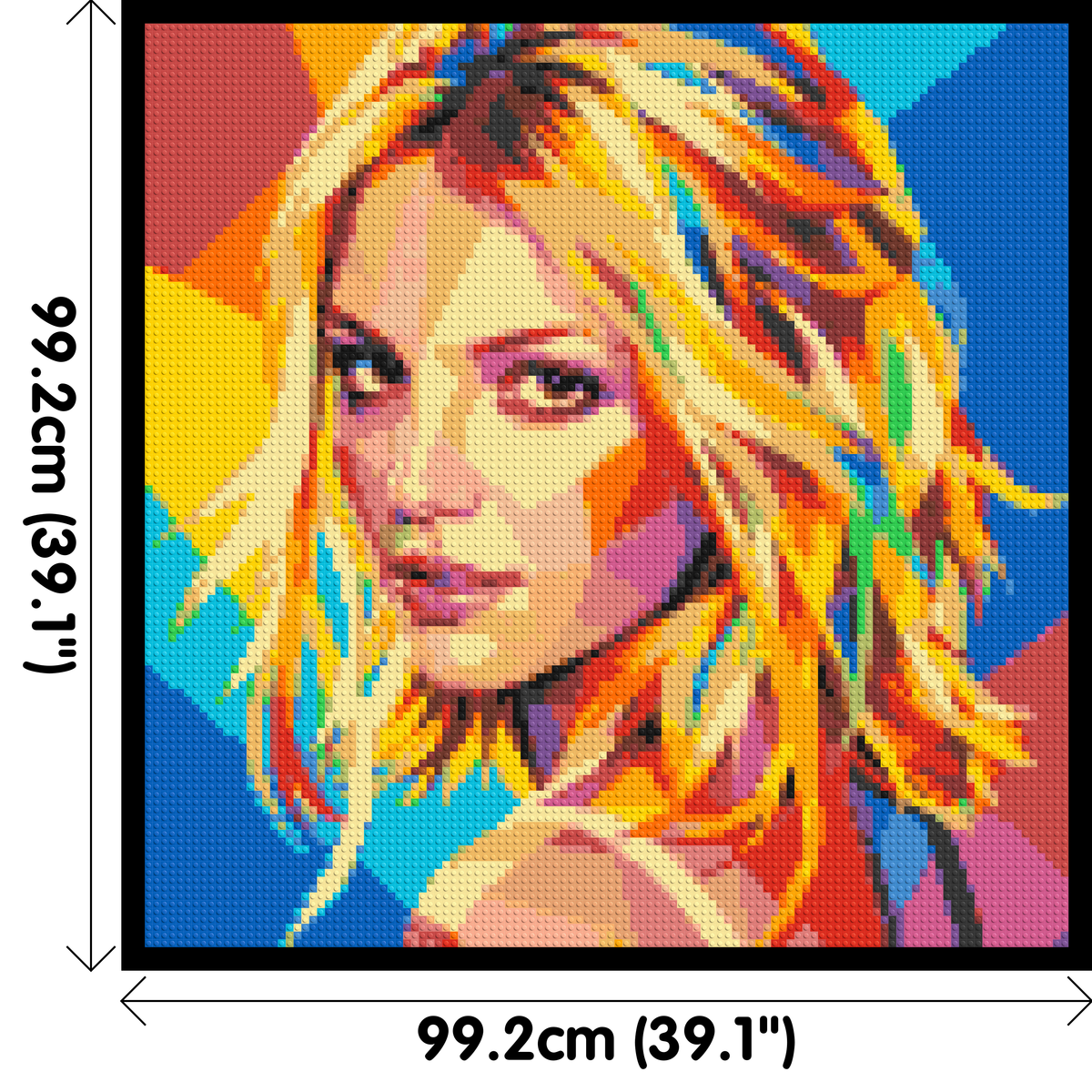 Britney Spears Over-the-Shoulder Glance Pop Art - Brick Art Mosaic Kit 5x5 large