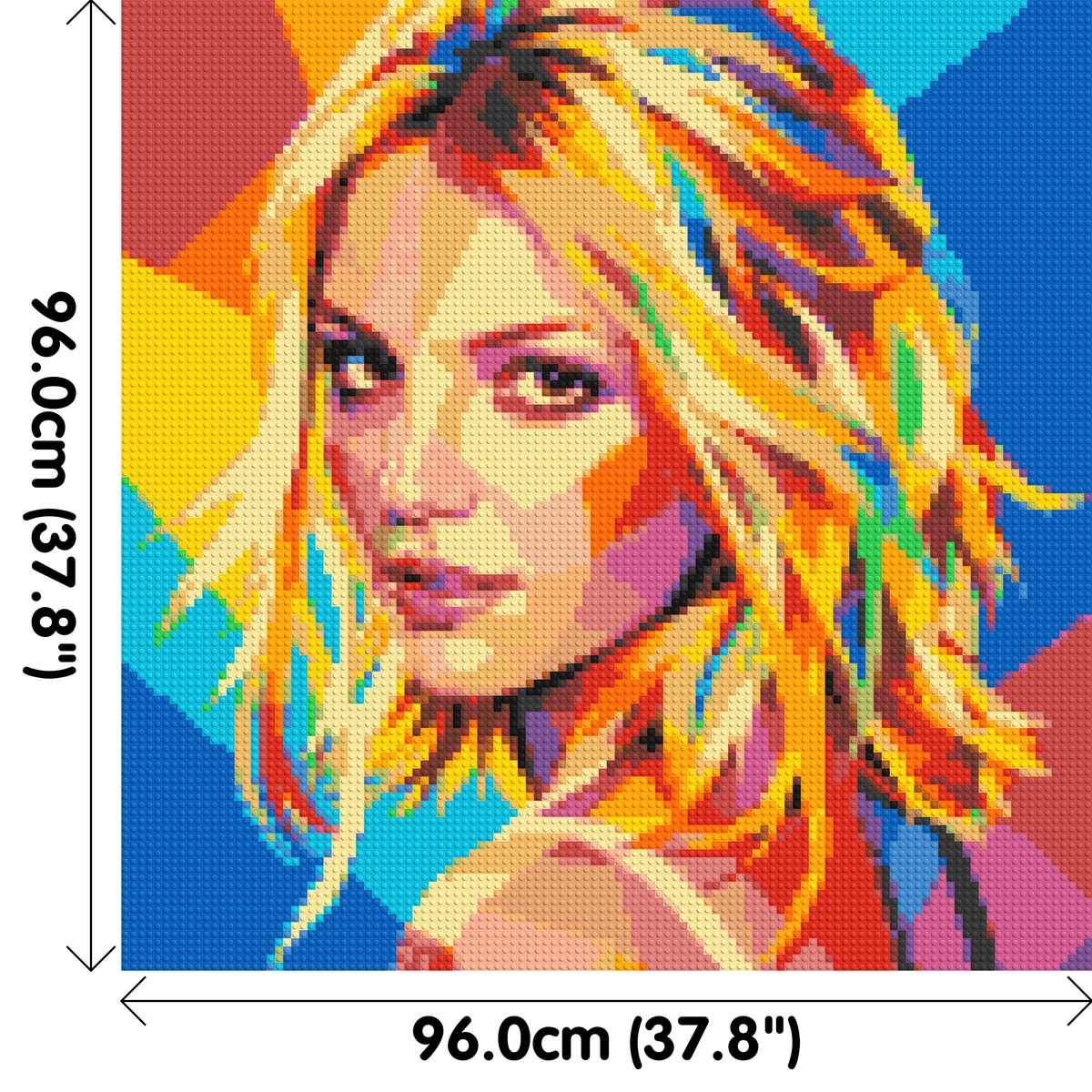 Britney Spears Over-the-Shoulder Glance Pop Art - Brick Art Mosaic Kit 5x5 dimensions