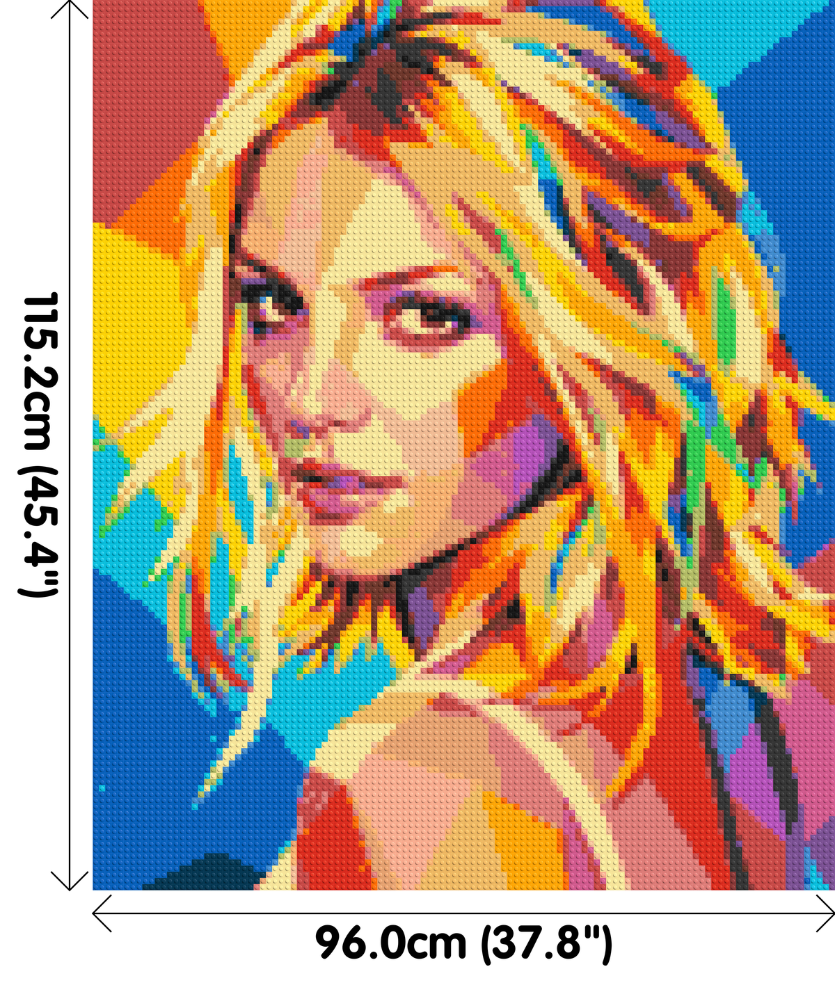Britney Spears Over-the-Shoulder Glance Pop Art - Brick Art Mosaic Kit 5x6 large