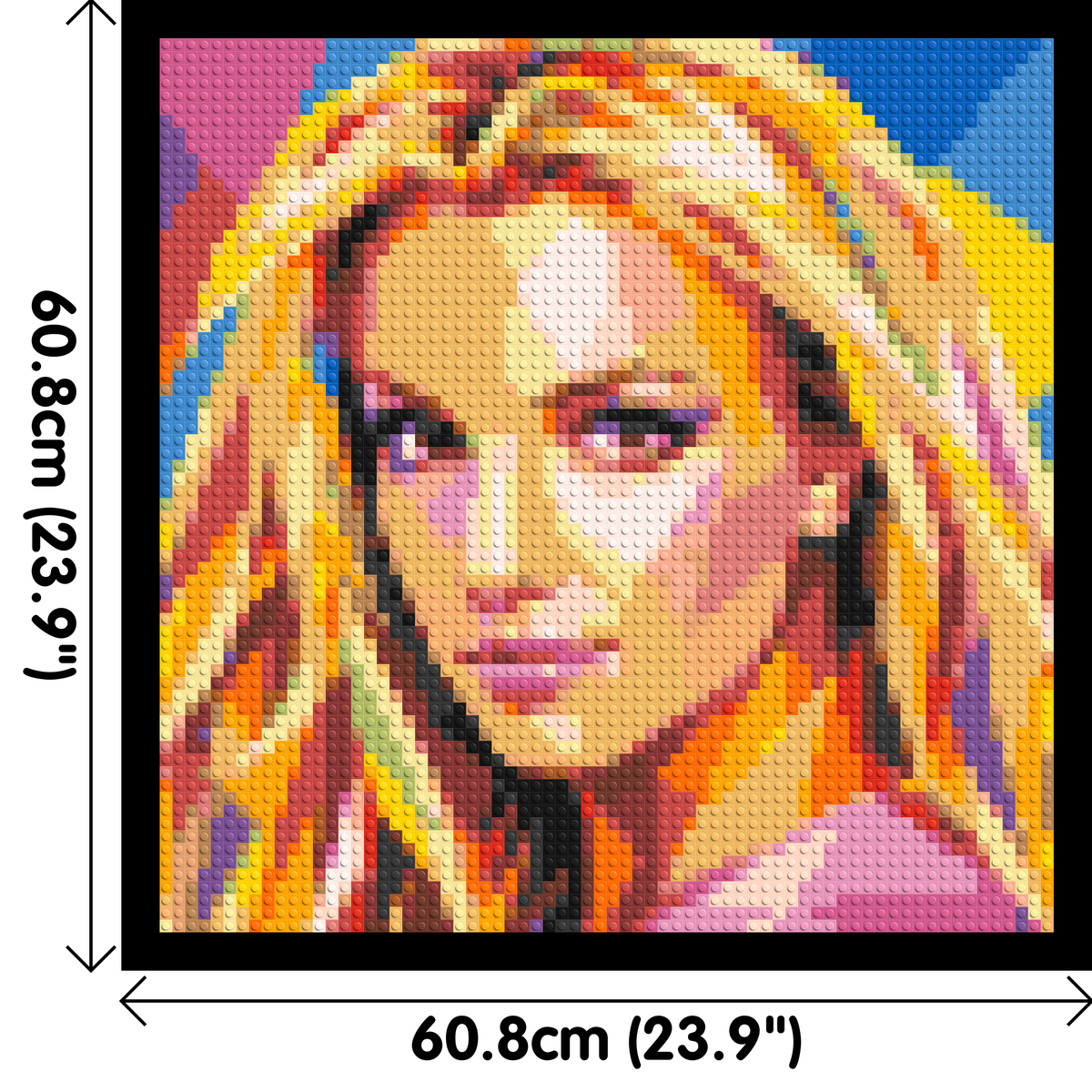 Britney Spears Portrait Pop Art - Brick Art Mosaic Kit 3x3 dimensions with frame