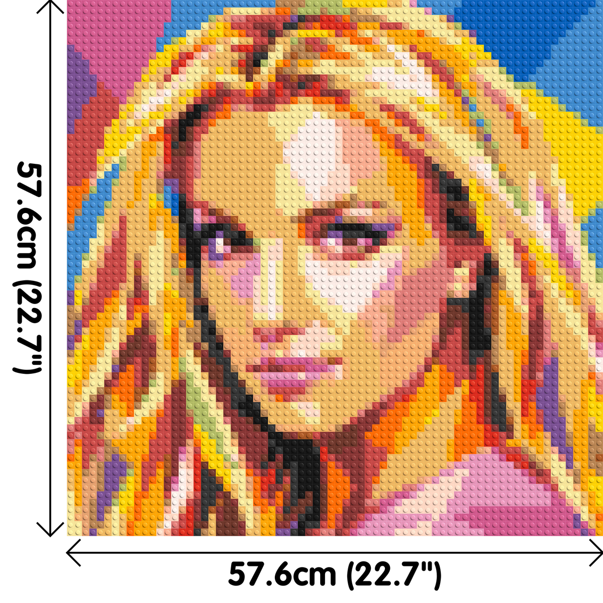 Britney Spears Portrait Pop Art - Brick Art Mosaic Kit 3x3 large
