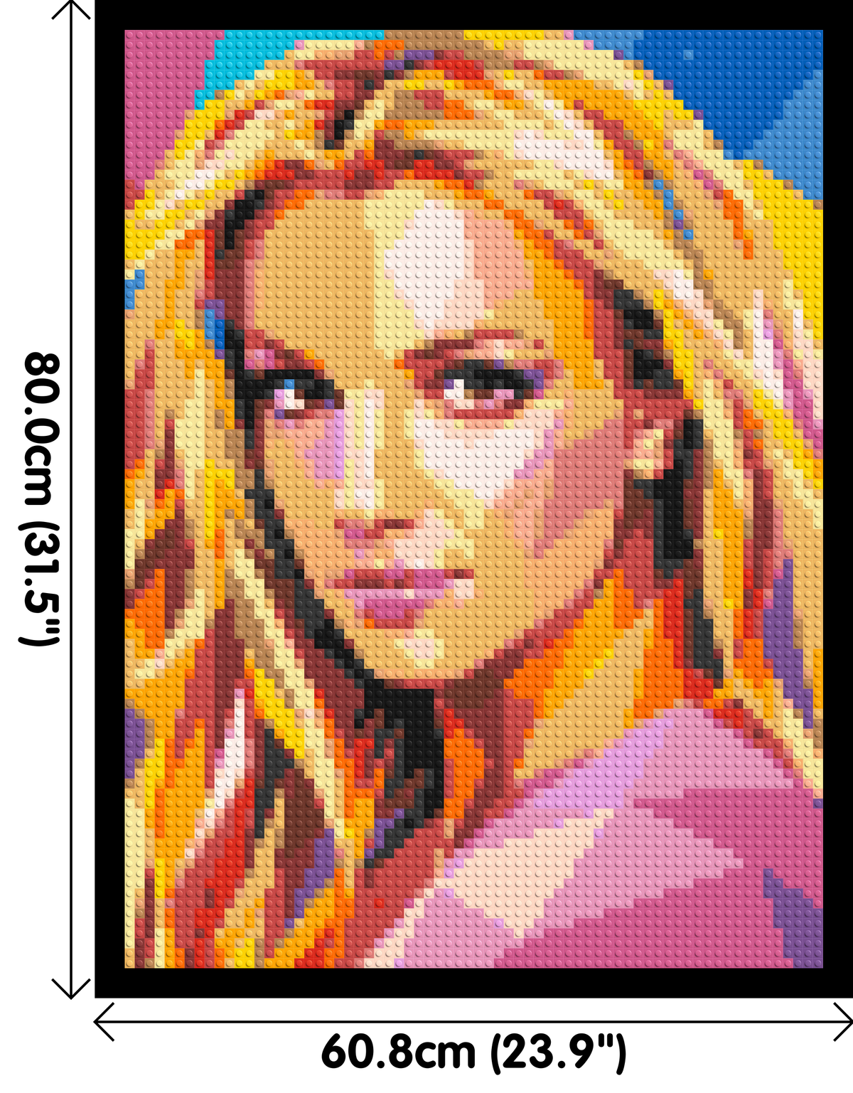 Britney Spears Portrait Pop Art - Brick Art Mosaic Kit 3x4 large