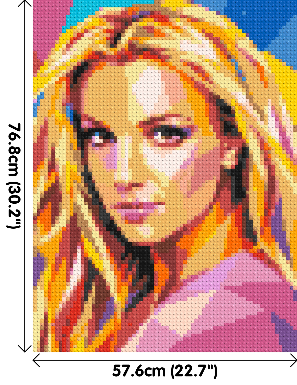 Britney Spears Portrait Pop Art - Brick Art Mosaic Kit 3x4 dimensions