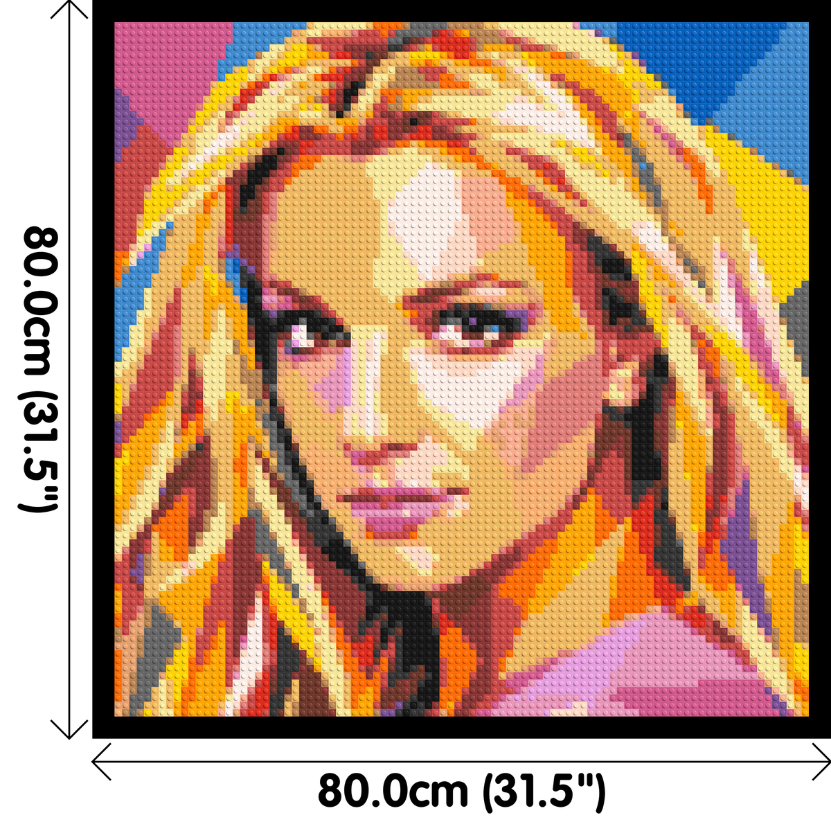 Britney Spears Portrait Pop Art - Brick Art Mosaic Kit 4x4 large