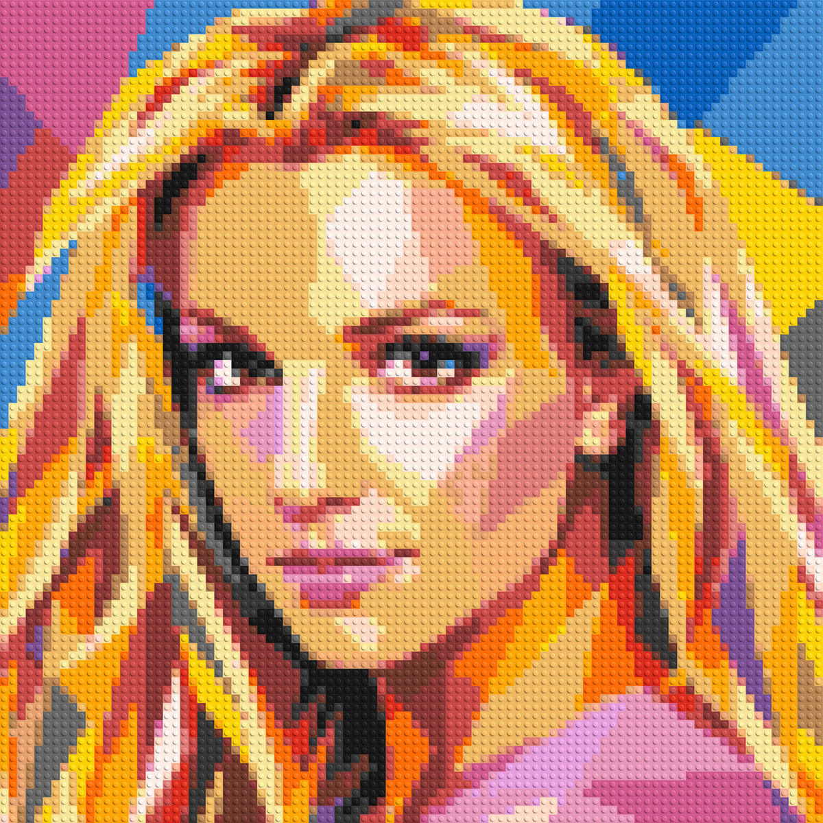 Britney Spears Portrait Pop Art - Brick Art Mosaic Kit 4x4 large