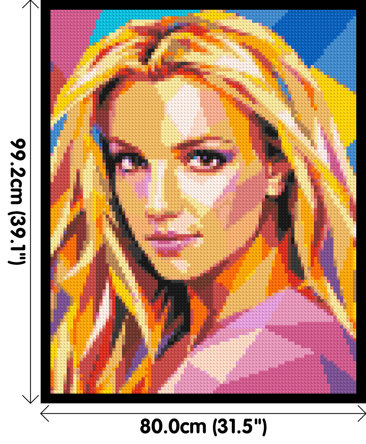 Britney Spears Portrait Pop Art - Brick Art Mosaic Kit 4x5 large