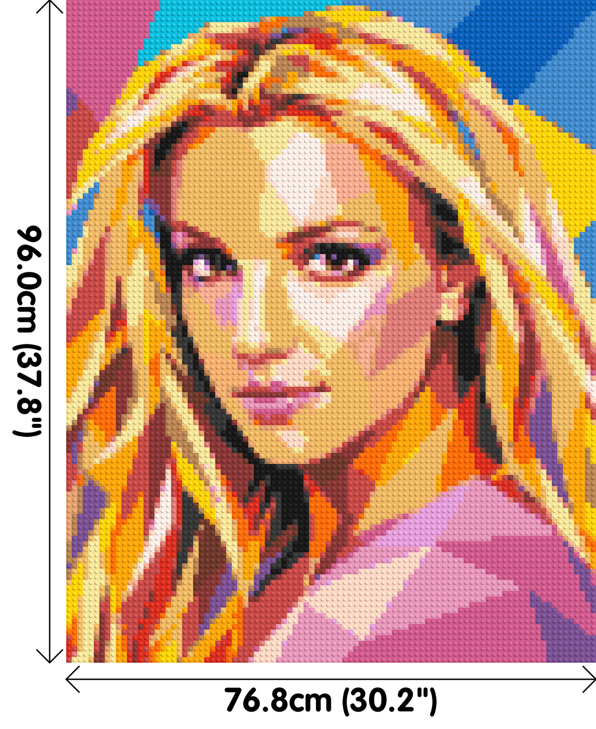 Britney Spears Portrait Pop Art - Brick Art Mosaic Kit 4x5 large