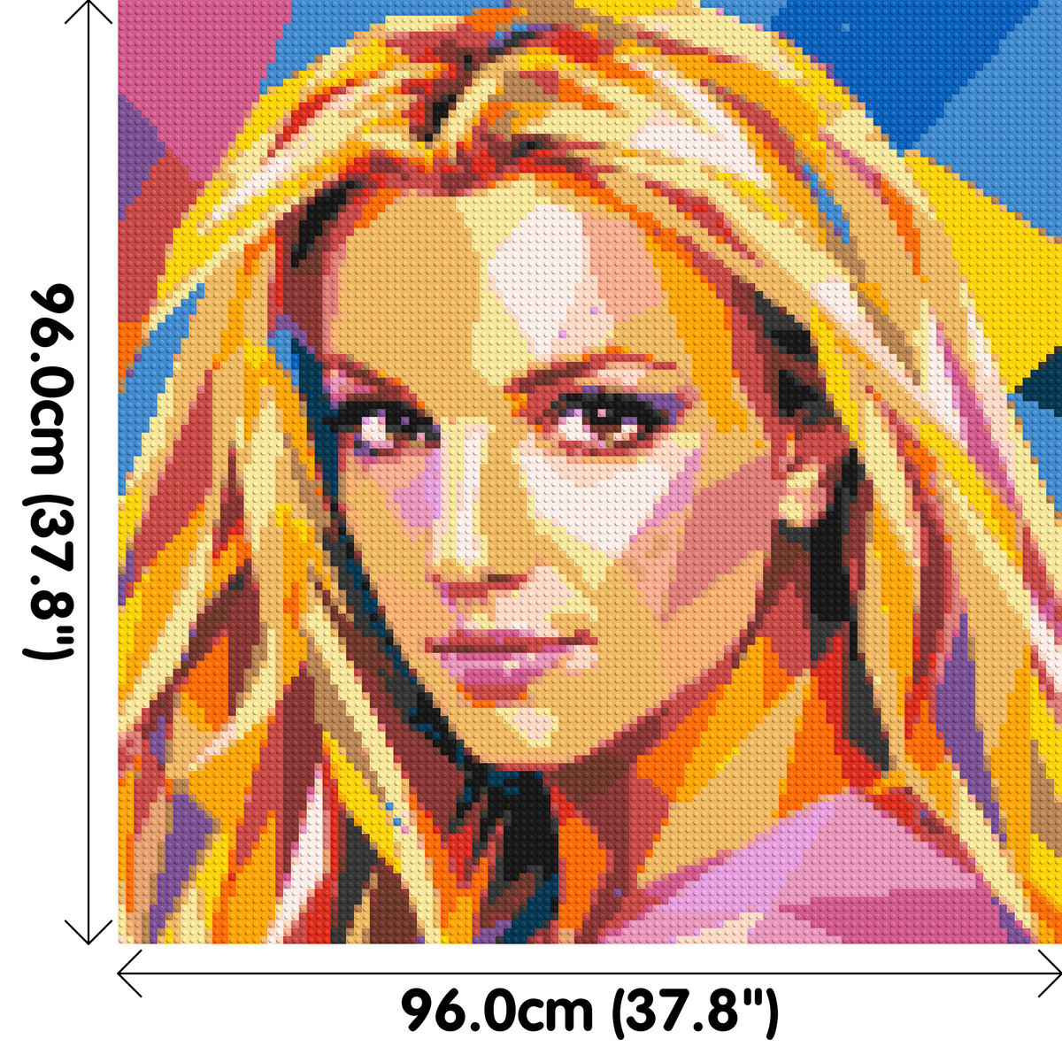 Britney Spears Portrait Pop Art - Brick Art Mosaic Kit 5x5 dimensions
