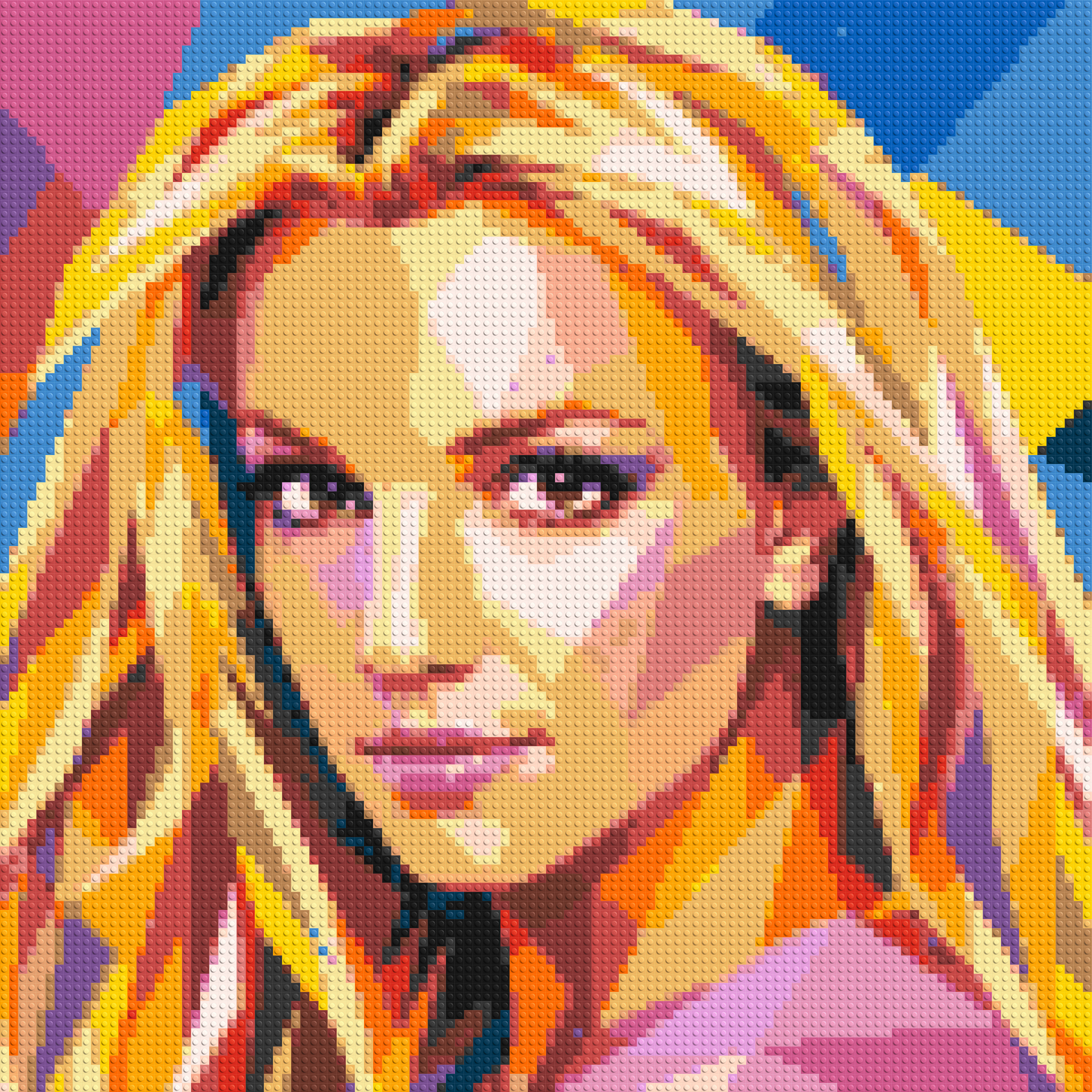 Britney Spears Portrait Pop Art - Brick Art Mosaic Kit 5x5 large
