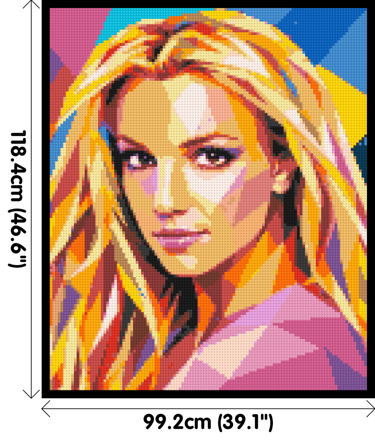 Britney Spears Portrait Pop Art - Brick Art Mosaic Kit 5x6 large