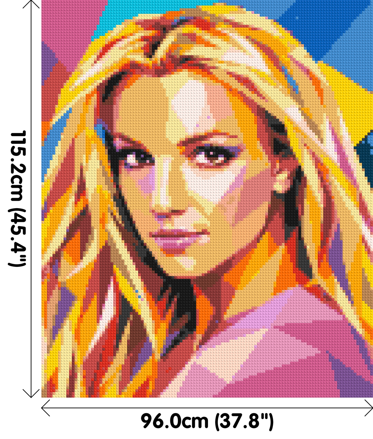 Britney Spears Portrait Pop Art - Brick Art Mosaic Kit 5x6 dimensions