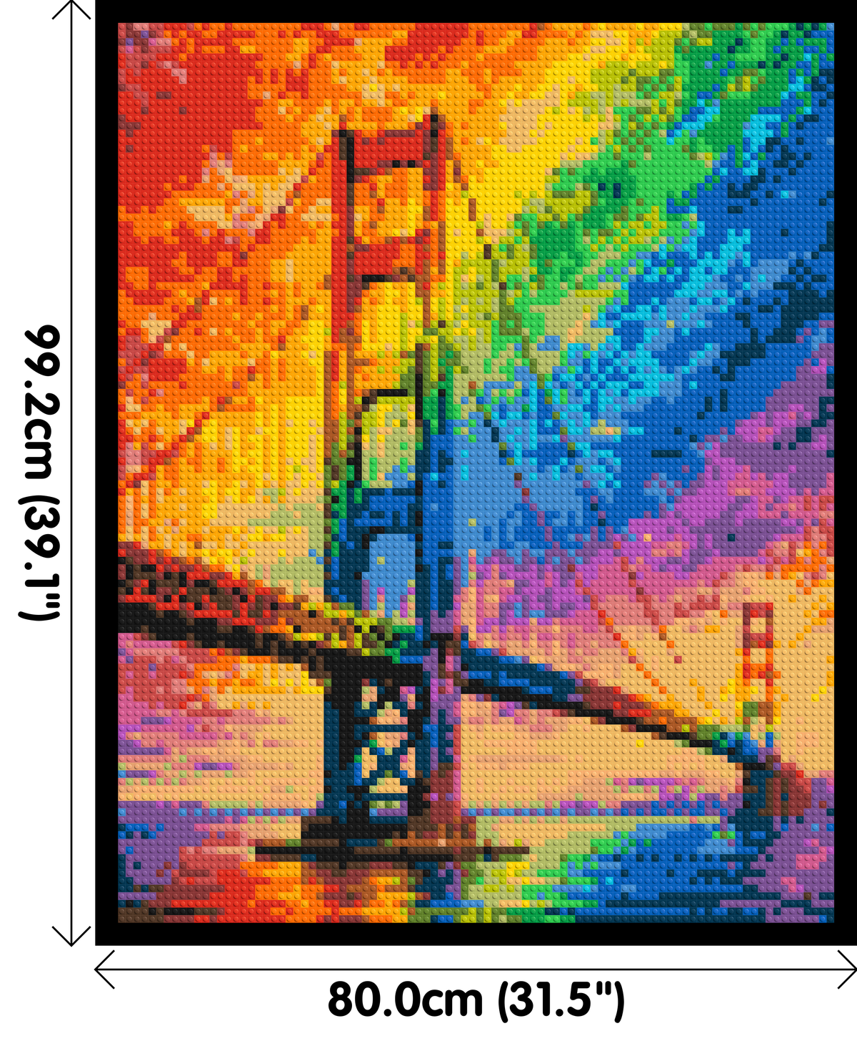San Francisco Golden Gate Bridge Vibrant Post-Impressionist - Brick Art Mosaic Kit 4x5 large
