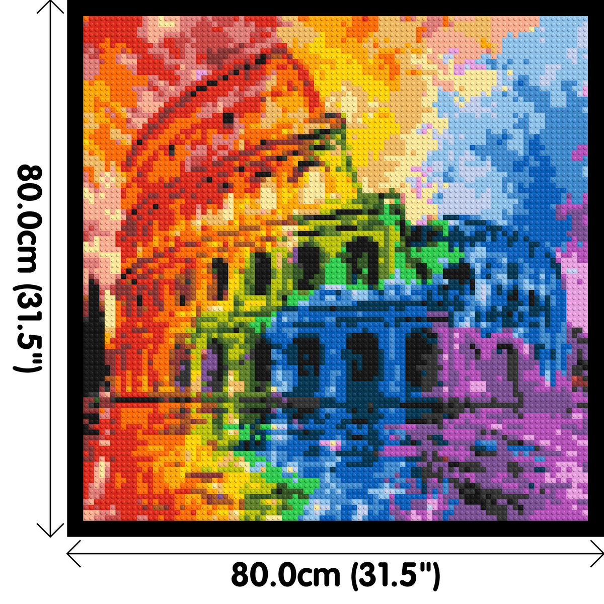 Rome Colosseum Vibrant Watercolor Art - Brick Art Mosaic Kit 4x4 large