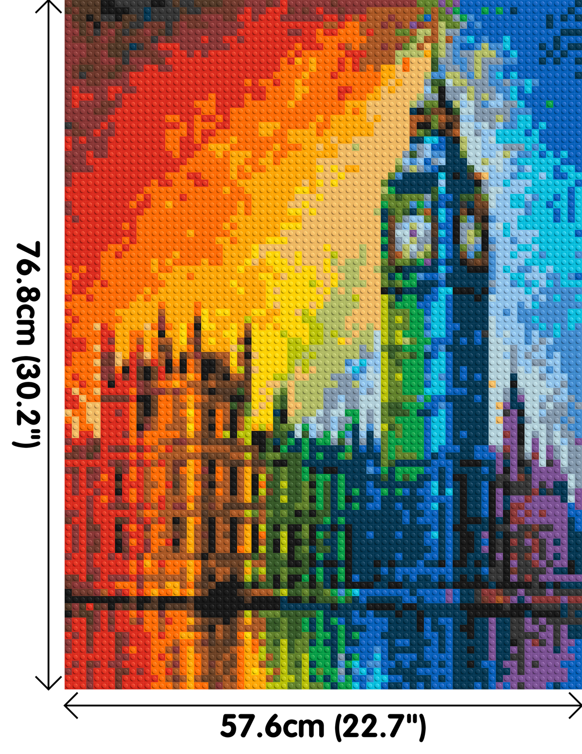 London's Big Ben Vibrant Post-Impressionist - Brick Art Mosaic Kit 3x4 large