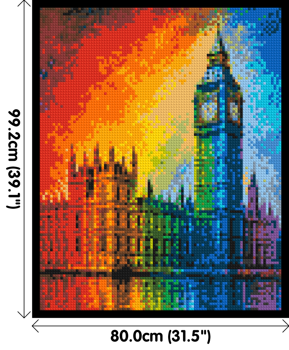 London's Big Ben Vibrant Post-Impressionist - Brick Art Mosaic Kit 4x5 large
