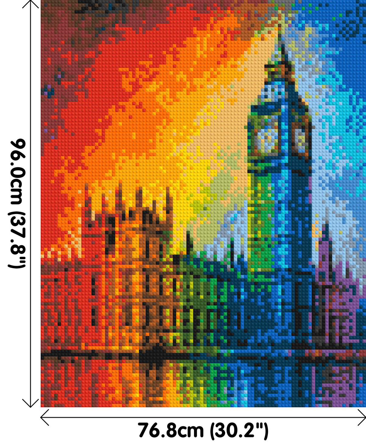 London's Big Ben Vibrant Post-Impressionist - Brick Art Mosaic Kit 4x5 large