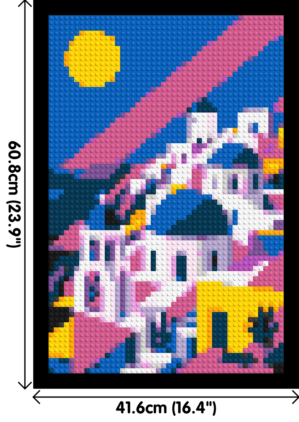 Santorini Geometric Pop Art - Brick Art Mosaic Kit 2x3 large